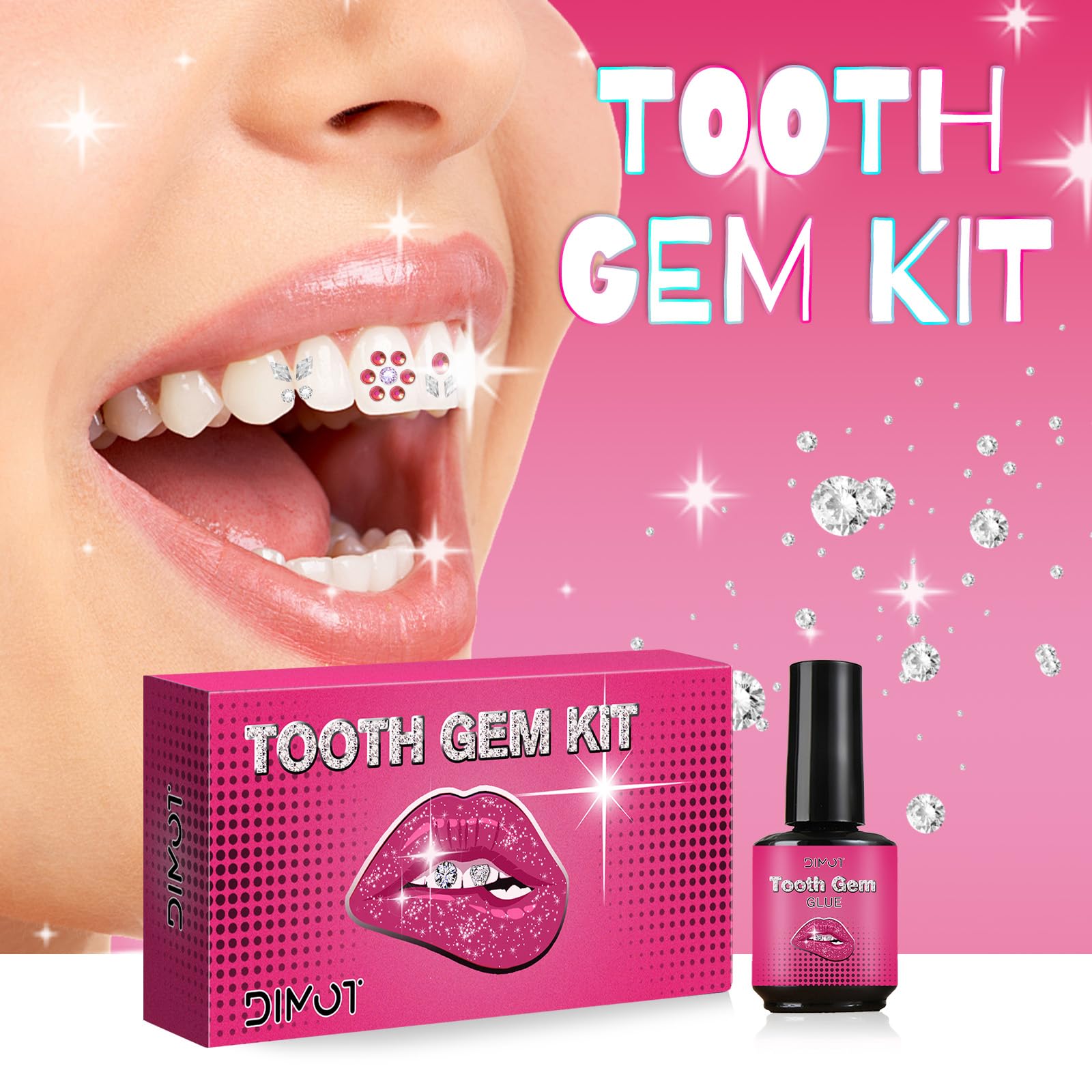 Tooth Gems Kit with Light — 139-Piece DIY Tooth Jewelry Set (2025) for Men & Women
