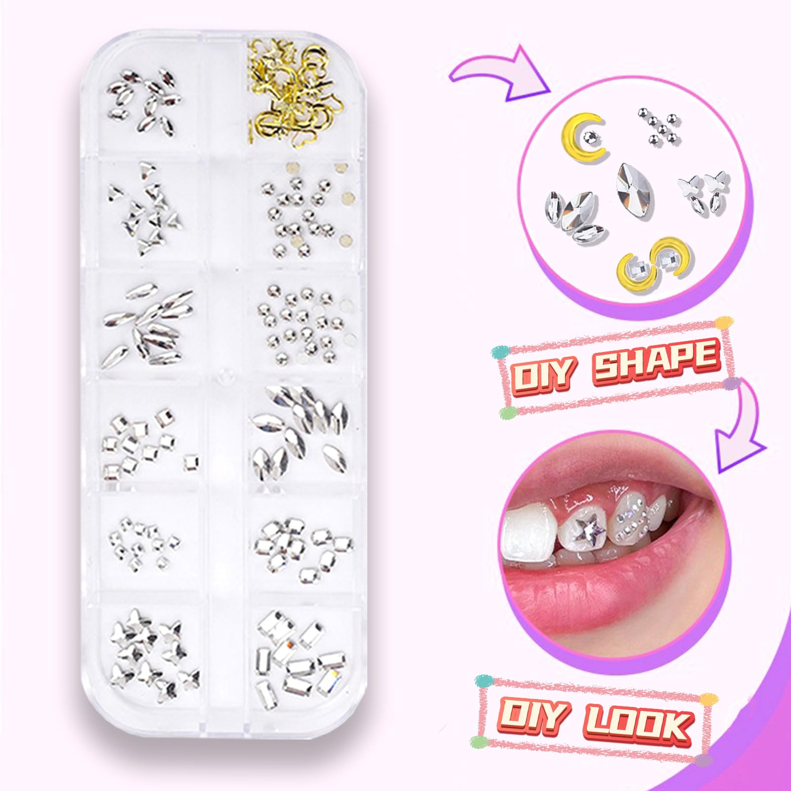 Tooth Gems DIY Jewelry Kit - Fashionable Teeth Crystals Starter Kit