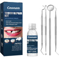 Tooth Repair Kit - Temporary Fake Teeth Replacement with Dental Mirror Tools | Ceonam