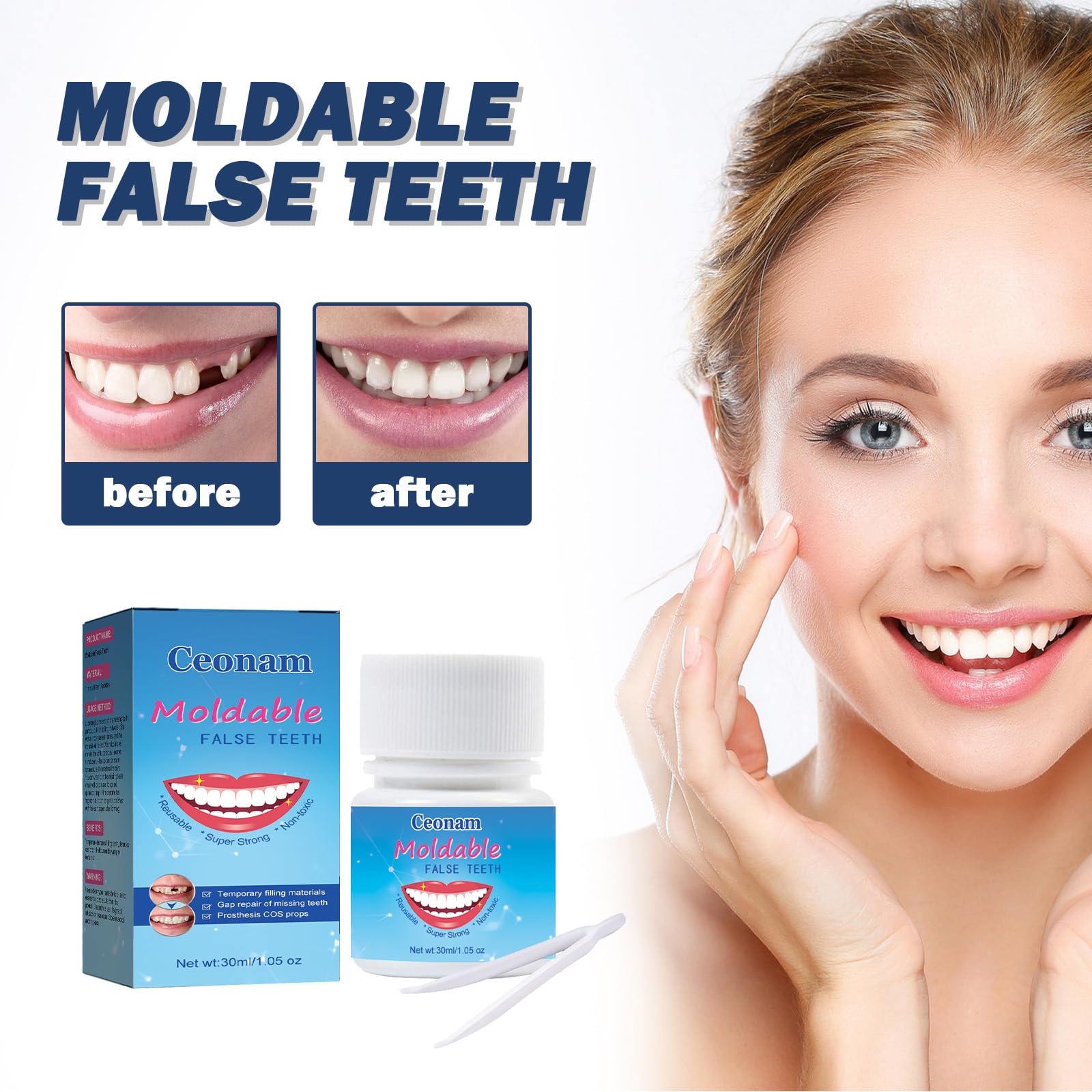 30 ml Tooth Repair Kit | Moldable Thermal Beads for Temporary Teeth Replacement
