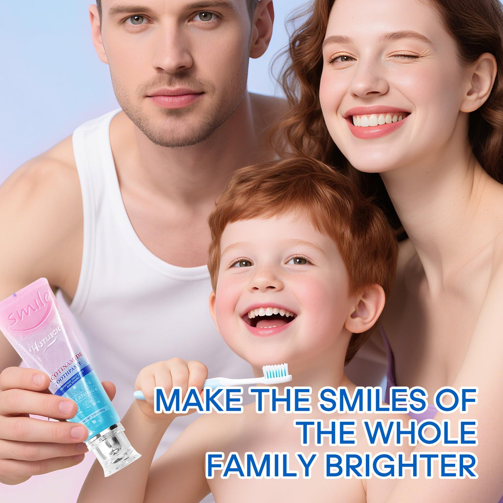 Hotluck Niacinamide Whitening Toothpaste – Mint & Peach, 3.53oz Pack of 4