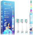 Kids Electric Toothbrush 2-12 with Timer | Rainbow LED, Astronauts Blue