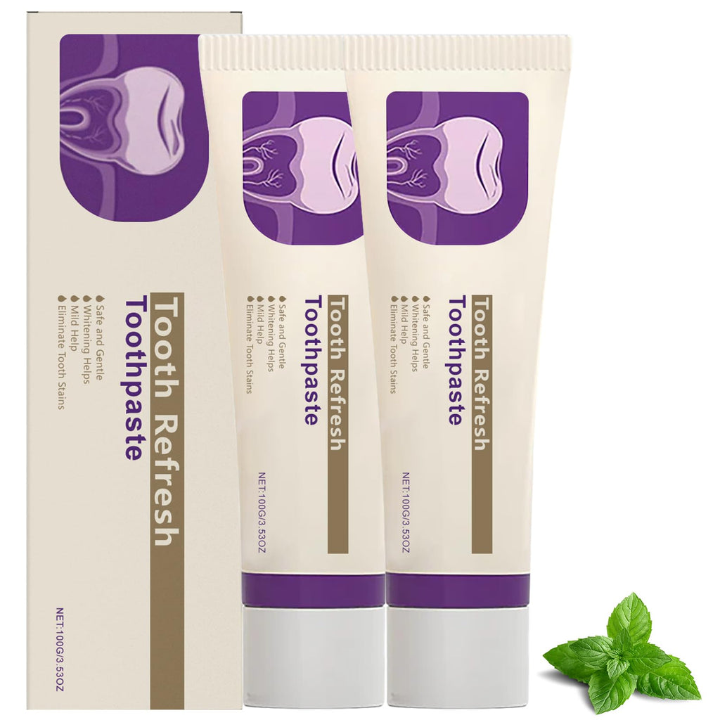 Tooth Refresh Toothpaste - Fresh Breath, Natural Oral Care & Enamel Repair (2PCS)