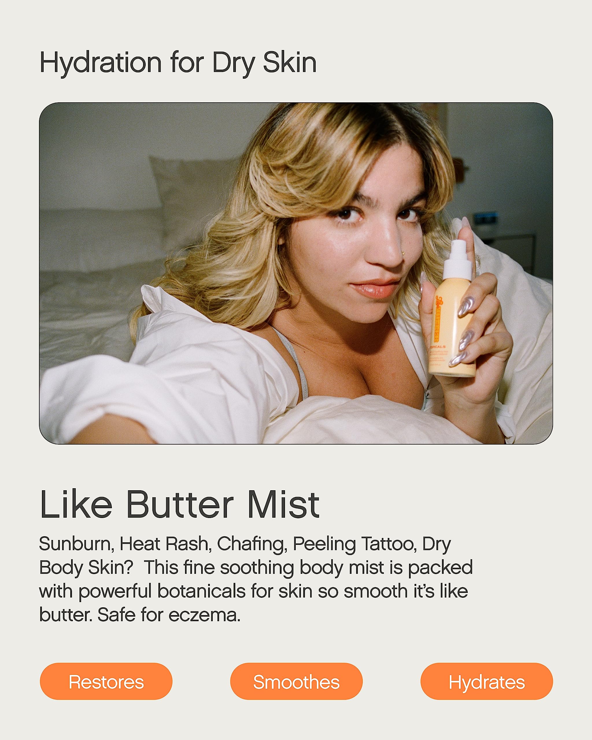Topicals Like Butter Moisturizing Mist – Lightweight Hydration for Dry Skin | 3.4 Fl Oz