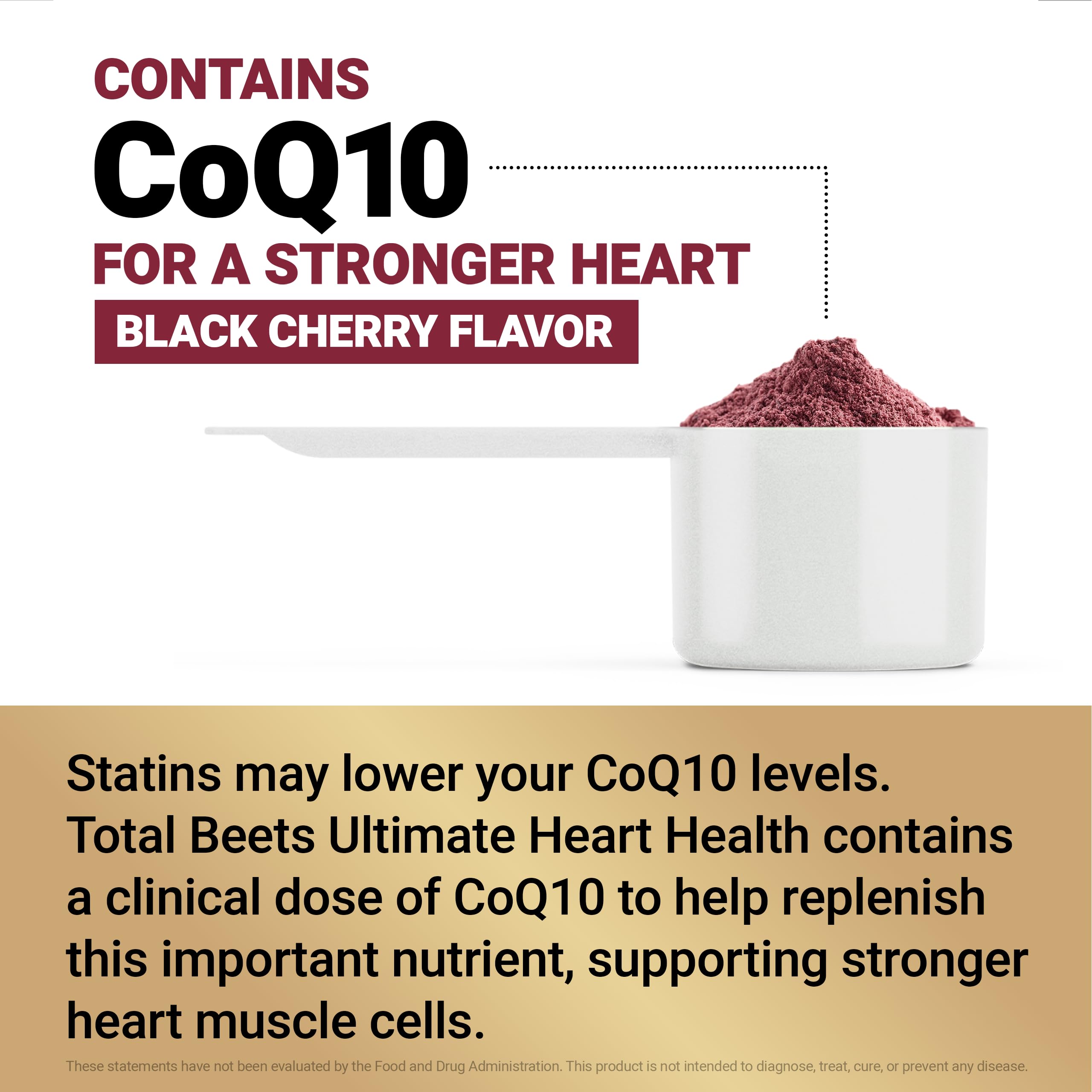 Total Beets Ultimate Heart Health - Blood Pressure Support with CoQ10, Beet Root Powder and Grape Seed Extract | 30 Servings