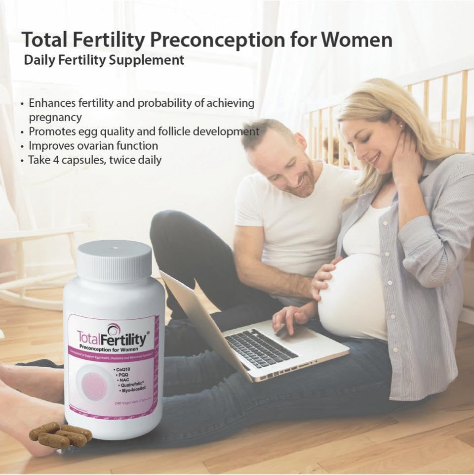 Total Fertility Preconception for Women | Egg Health & Ovulatory Support | 240 Capsules
