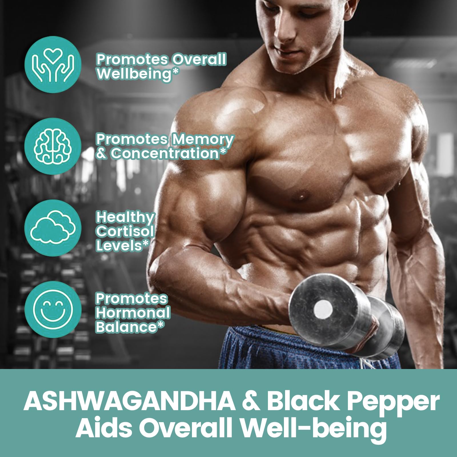 VivoNu Ashwagandha Vegan Capsules – KSM-66, Black Pepper, 60 Count