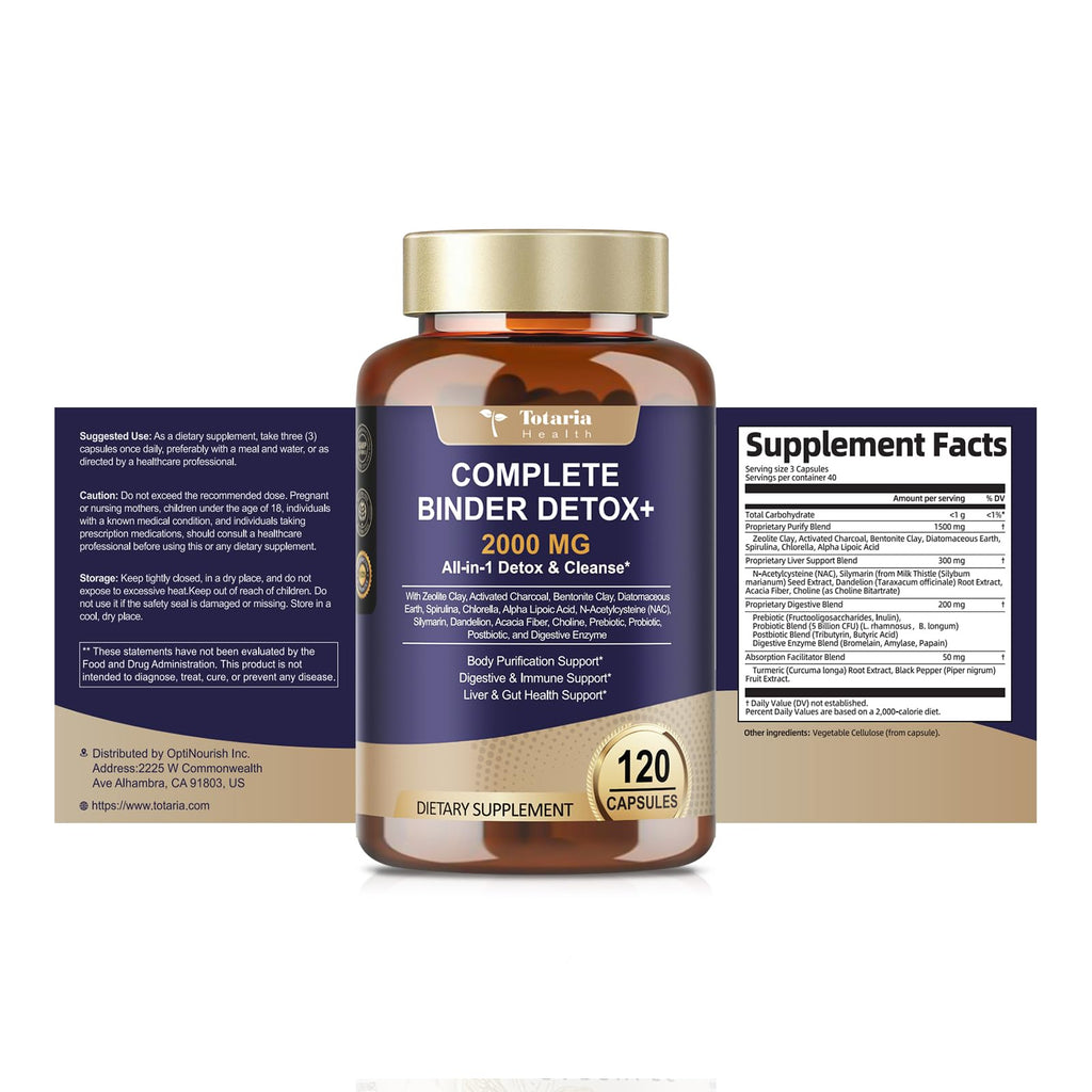Totaria 2000MG All-in-1 Detox Binder | Liver & Gut Support