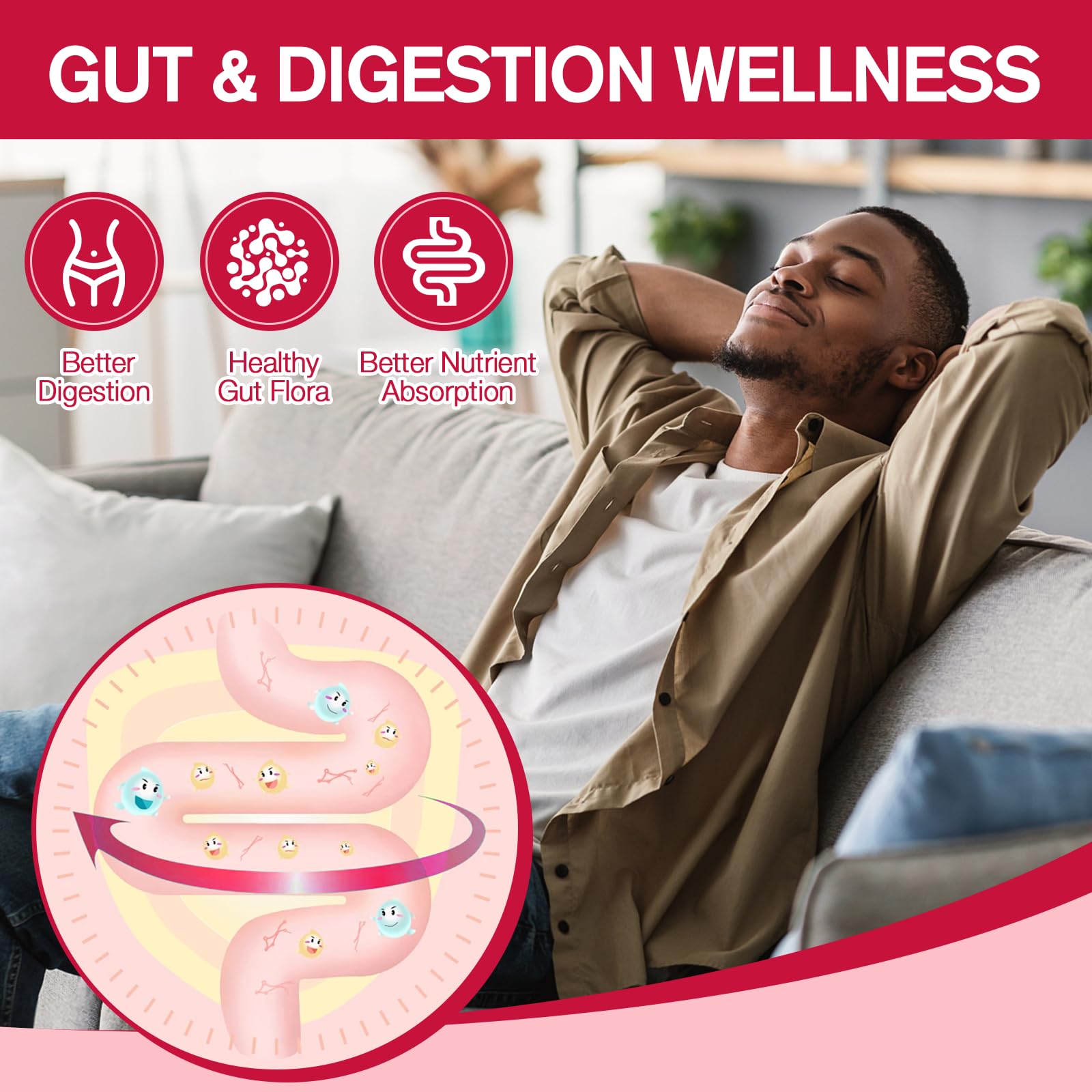 Totaria 9-in-1 Probiotic Fiber Gummies — 16g Fiber/Serving, 5B CFU Bacillus Coagulans (60 Gummies)