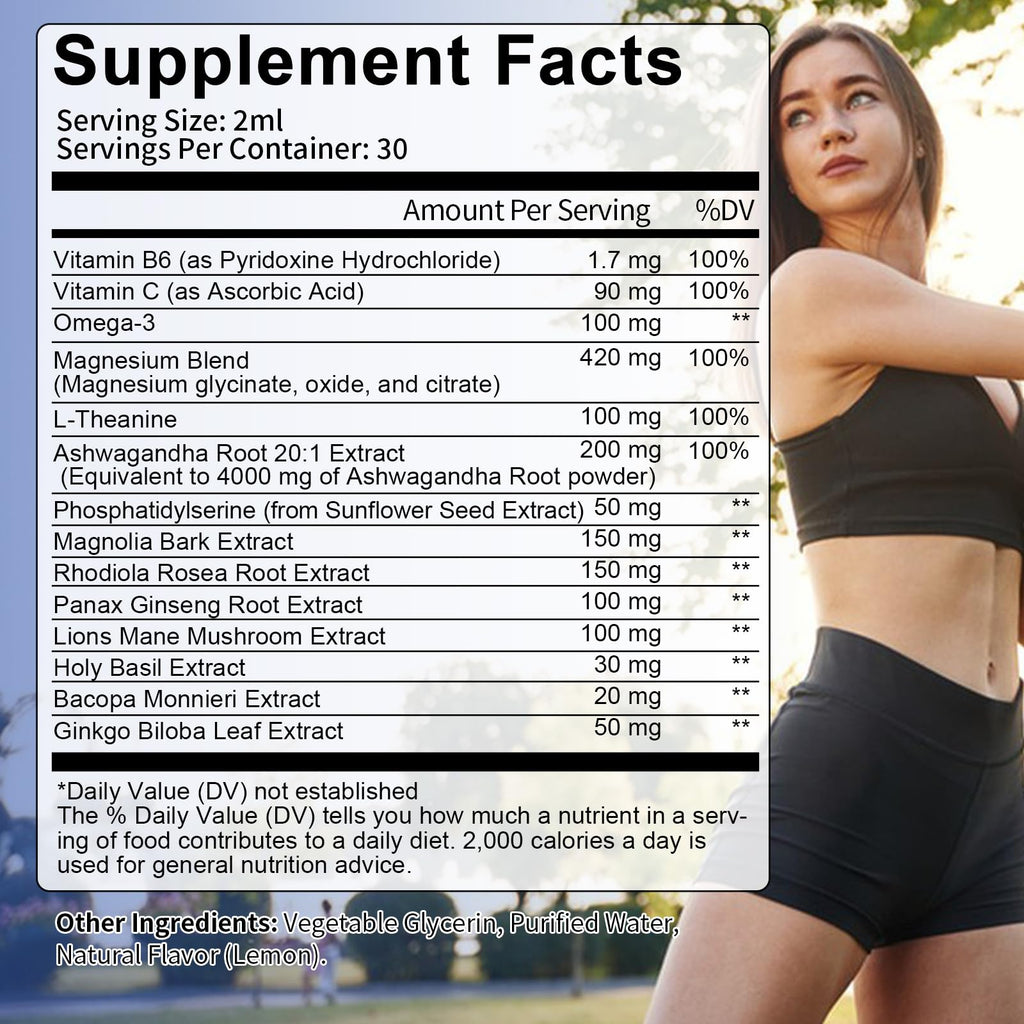 Totaria Cortisol Drops – Hormone Balance for Women & Men | Magnesium, Ashwagandha, L-Theanine
