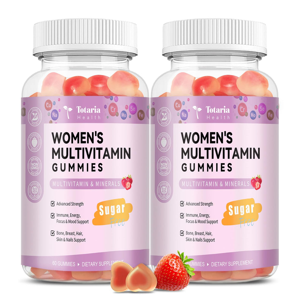Totaria Sugar Free Multivitamin Gummies for Women 14+ – Iron, Folate, Biotin