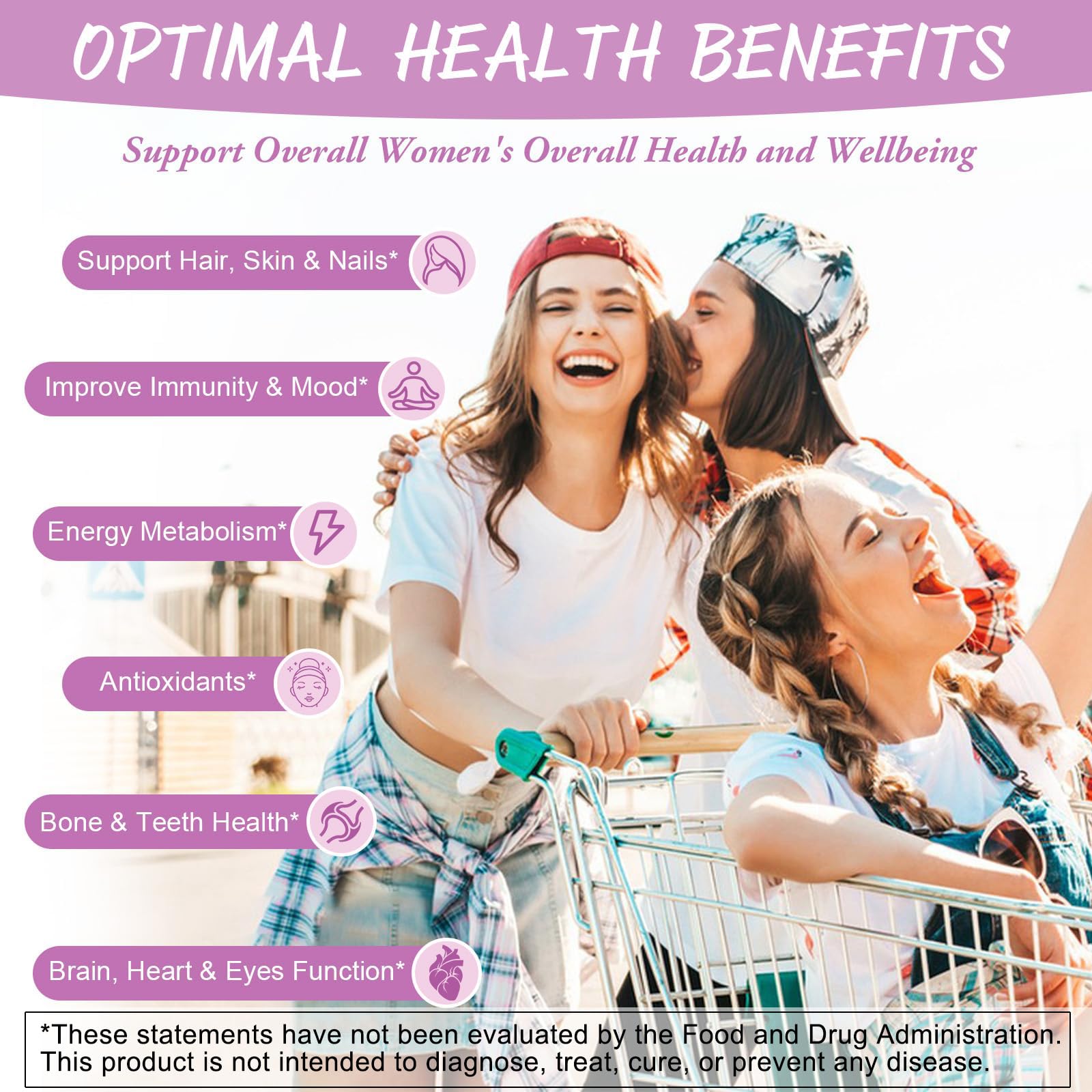 Totaria Sugar Free Multivitamin Gummies for Women 14+ – Iron, Folate, Strawberry