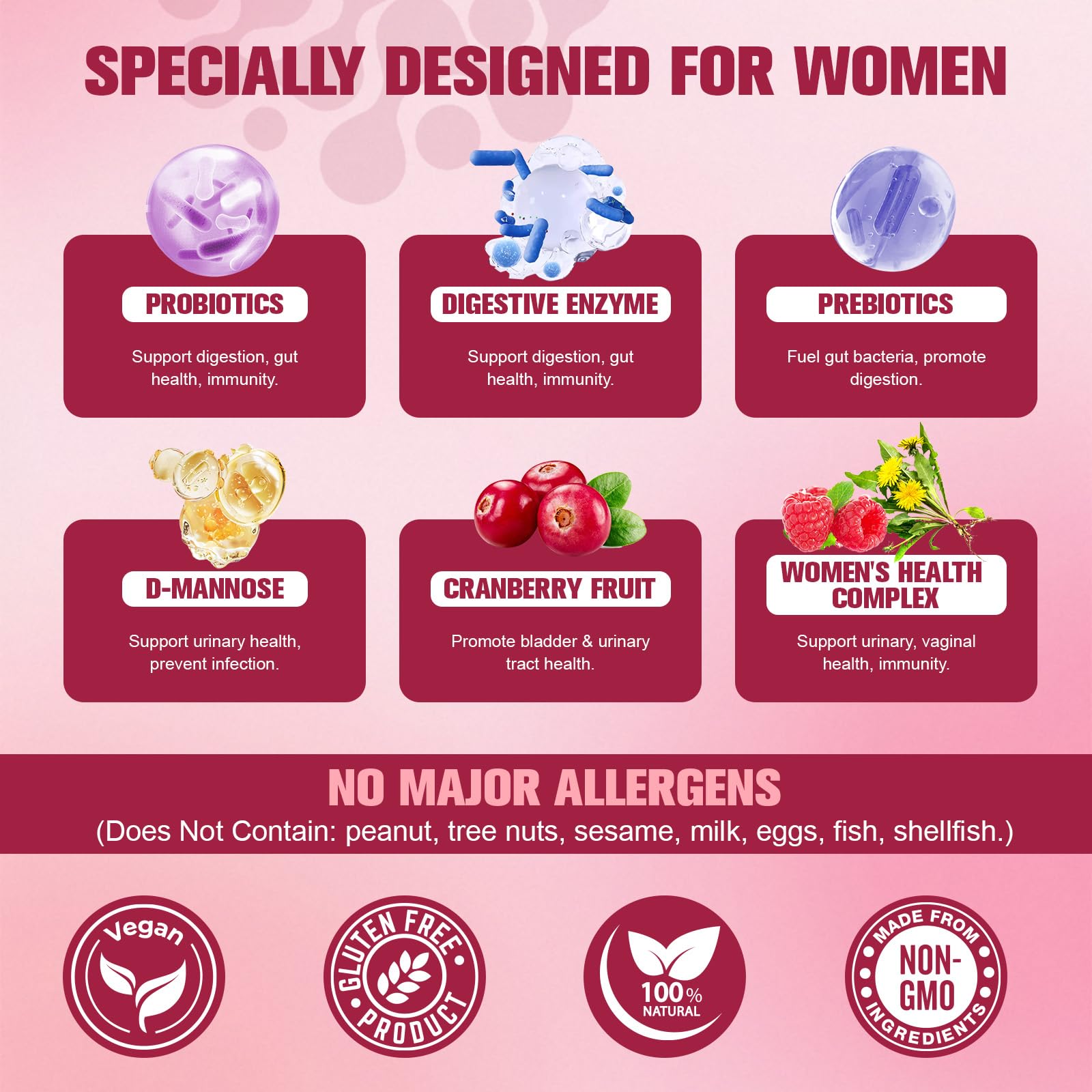 Totaria Probiotics for Women – 120B CFU, Akkermansia, Enzymes & Prebiotics | 120 Vegan Capsules