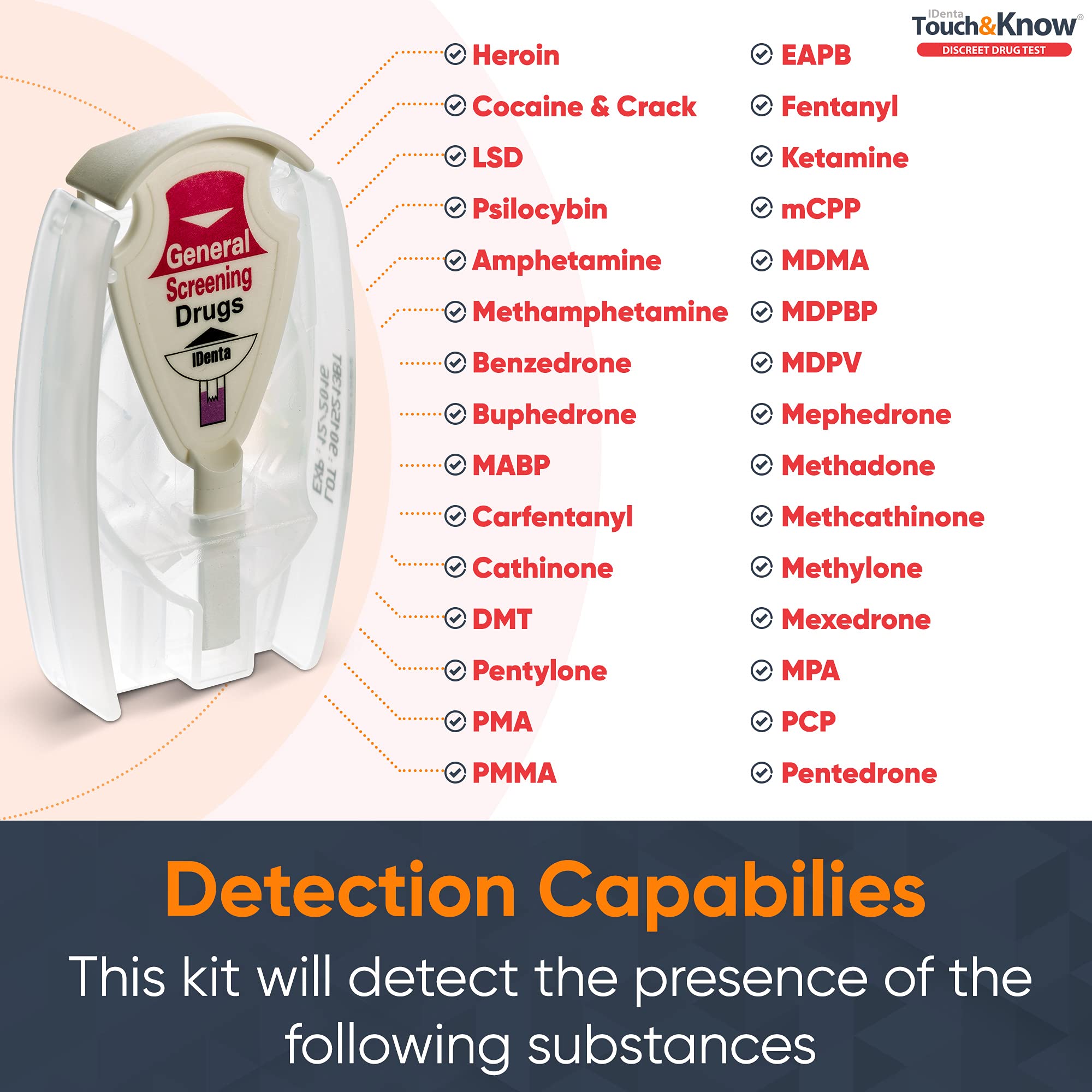 Touch&Know Multi Drug Test Kit – Instant Home Screening for 30 Substances