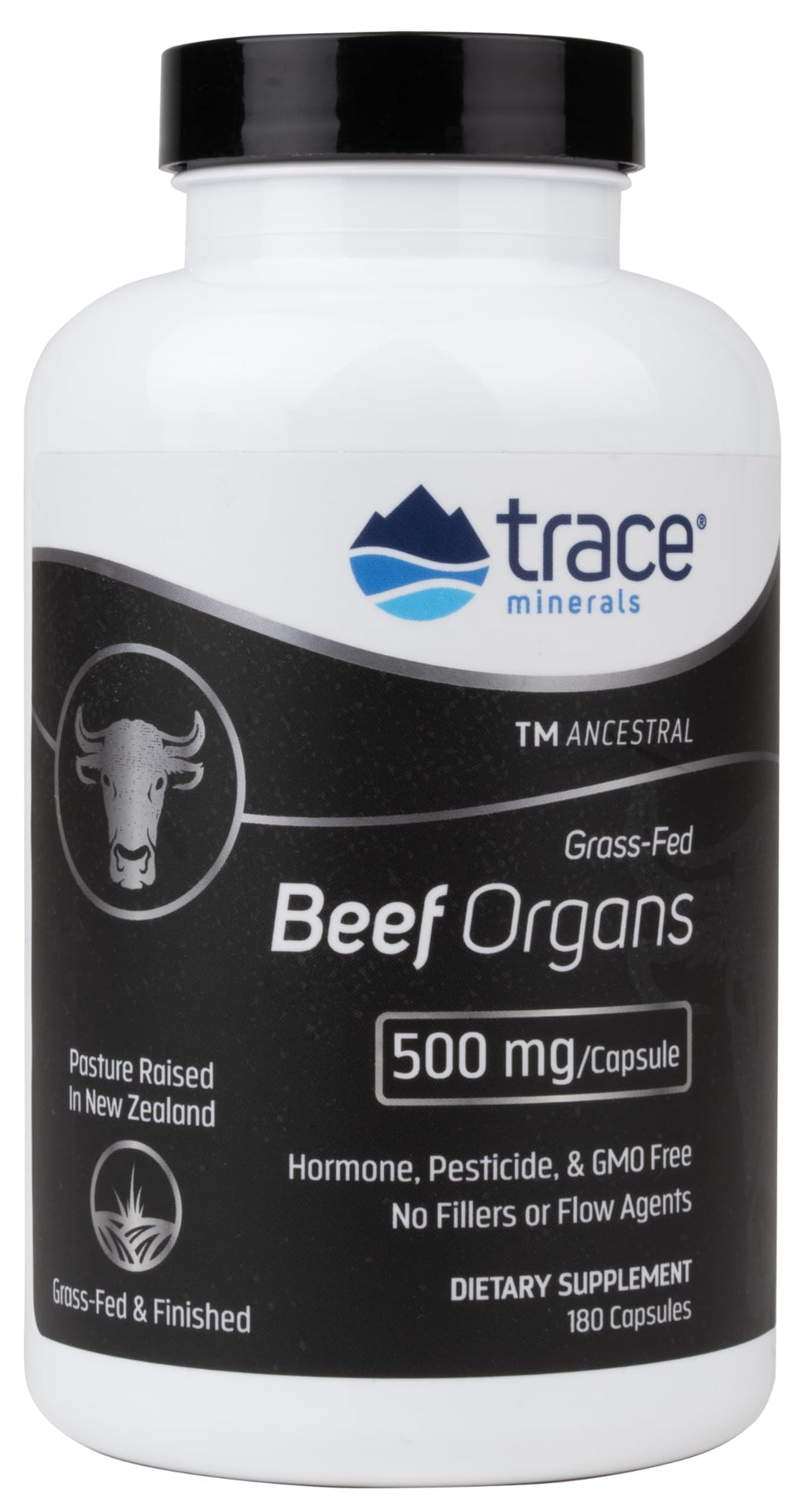 Trace Minerals Beef Organs — Daily Beef Organ Supplement for Immune Support, Heart Health, Energy & Hair | Keto & Paleo Friendly | 180 Count