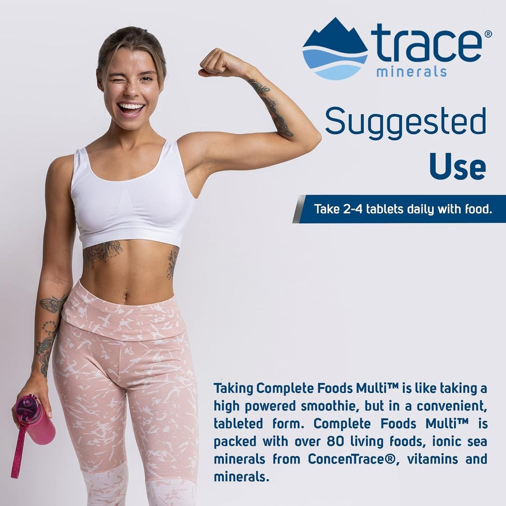 Trace Minerals Complete Foods Multi – Daily Multivitamin with Ionic Trace Minerals (240 Tabs)