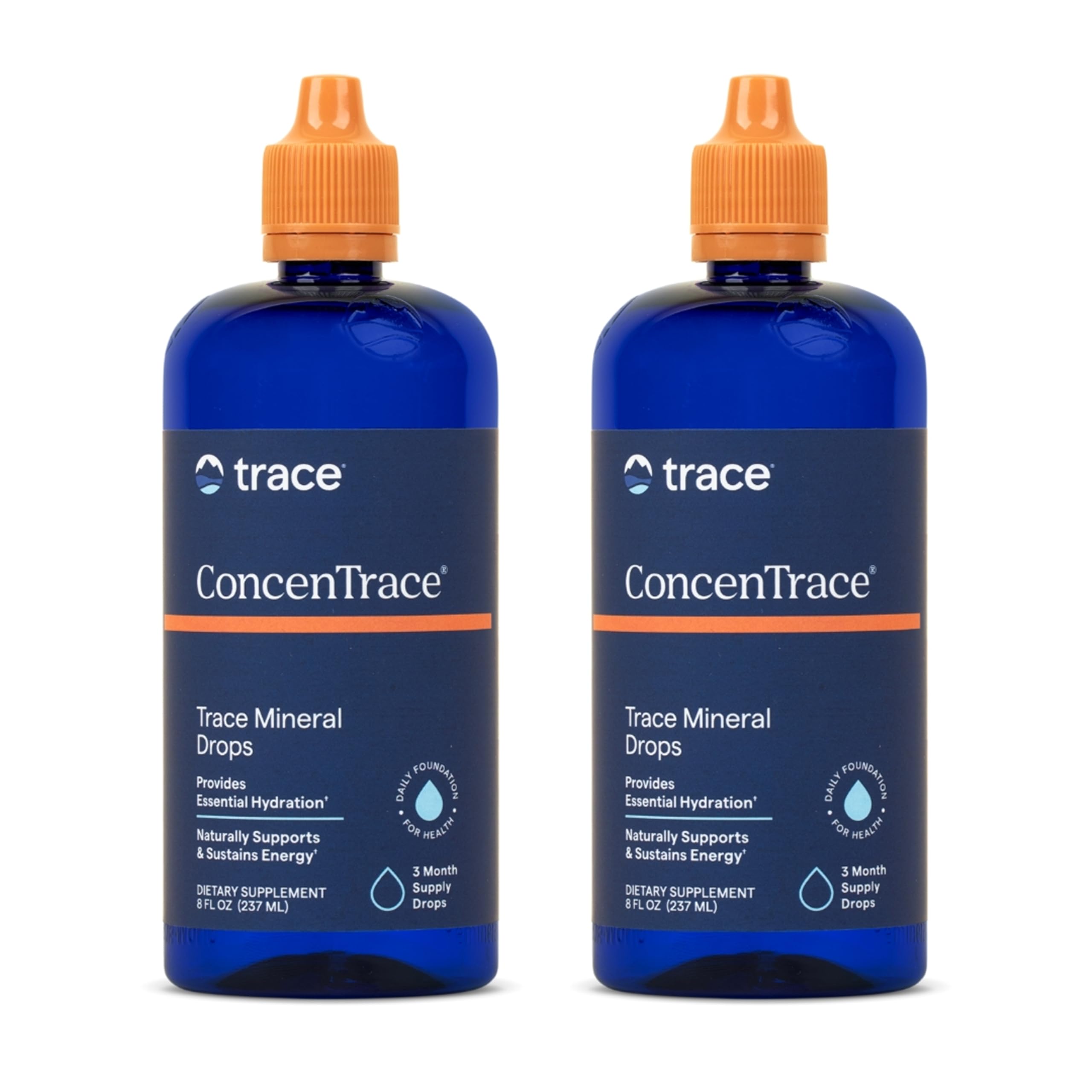 Trace Minerals ConcenTrace Drops – 70+ Ionic Minerals for Energy & Hydration (192 Servings)