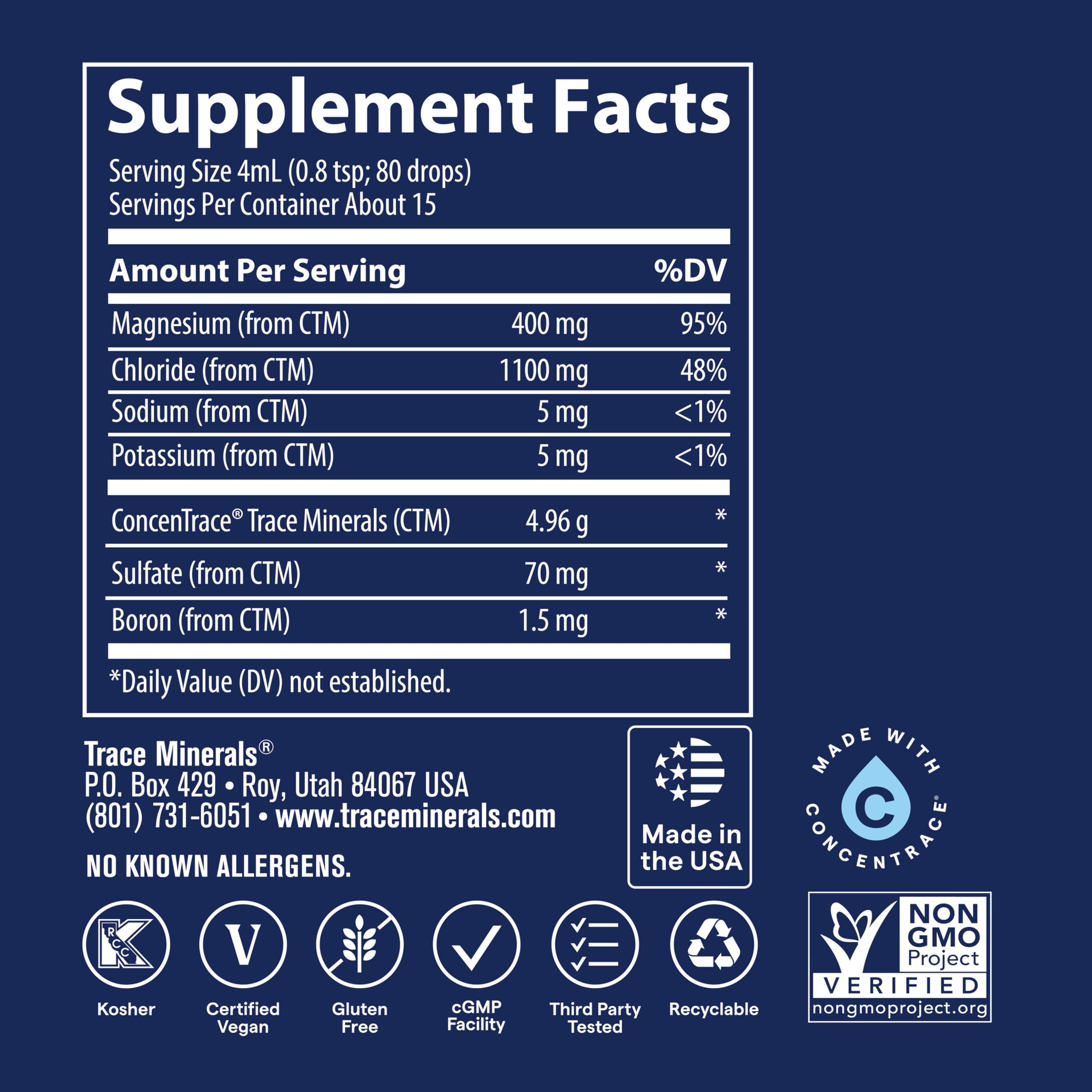 Trace Minerals Ionic Magnesium – Liquid Magnesium for Energy & Nerve Support – 2 fl oz