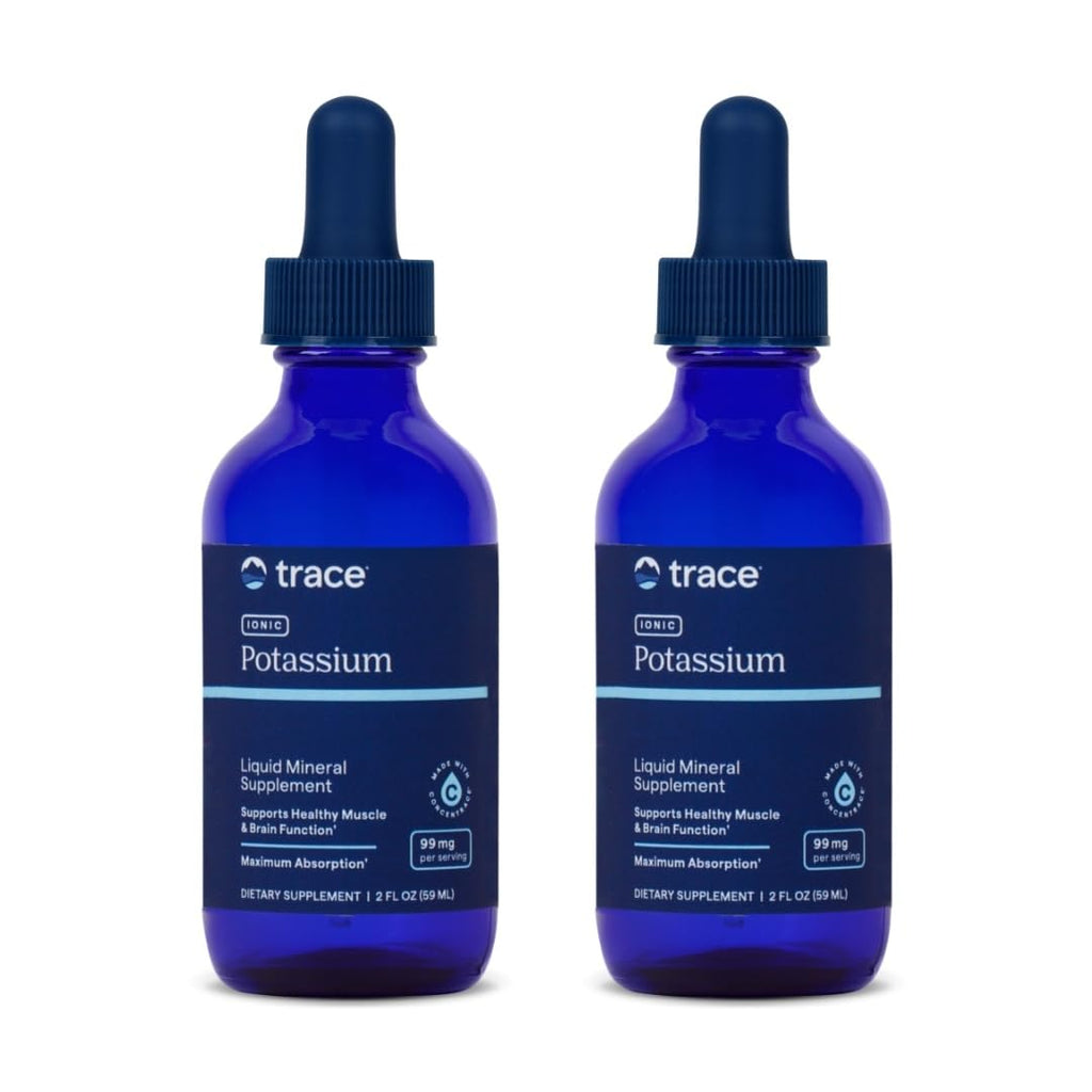 Trace Minerals Ionic Potassium with Magnesium | Liquid Potassium Supplement for Easy Mineral Absorption – Supports Brain & Muscle Health | 2 fl oz (2 Pack, 66 Servings)