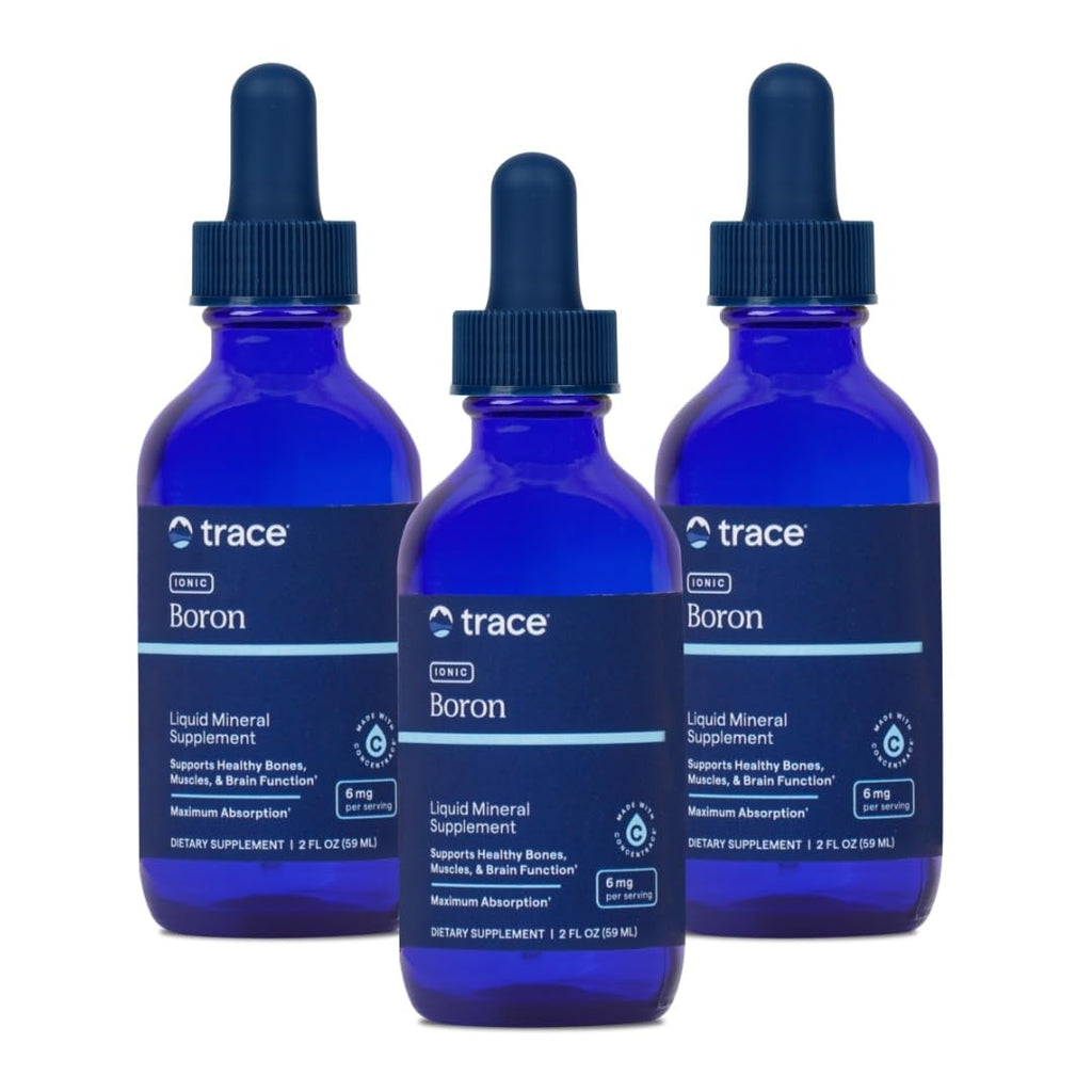 Trace Minerals Ionic Boron – Liquid Boron Supplement for Daily Health Support | Vegan & Gluten-Free | 2 fl oz (144 Servings, 3 Pack)