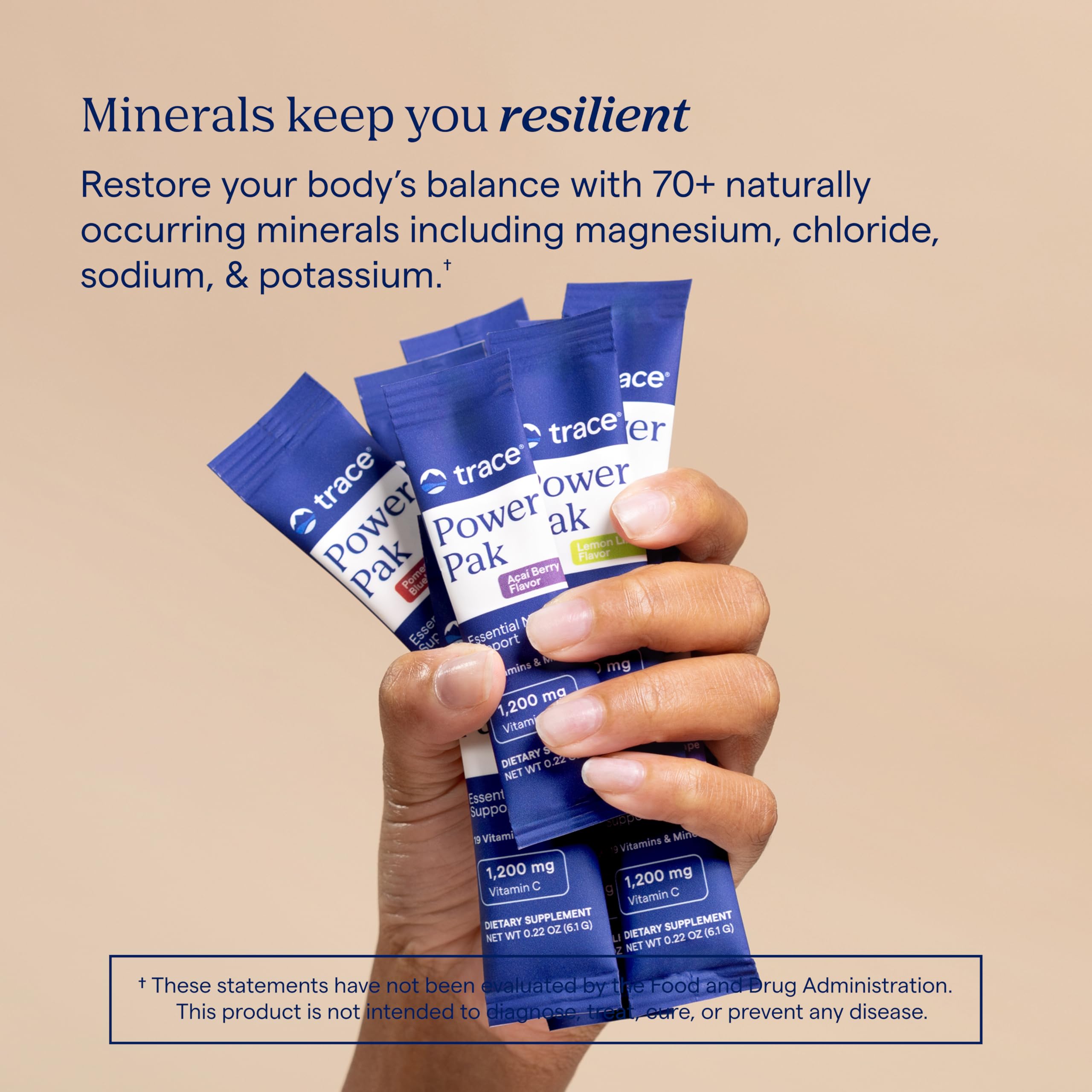 Trace Minerals Power Pak Multivitamin & Multimineral Packets – Tangerine, 30 Packets