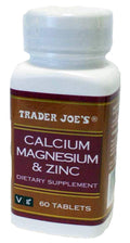 Trader Joe's Calcium Magnesium & Zinc, 60 Tablets | Mineral Supplement