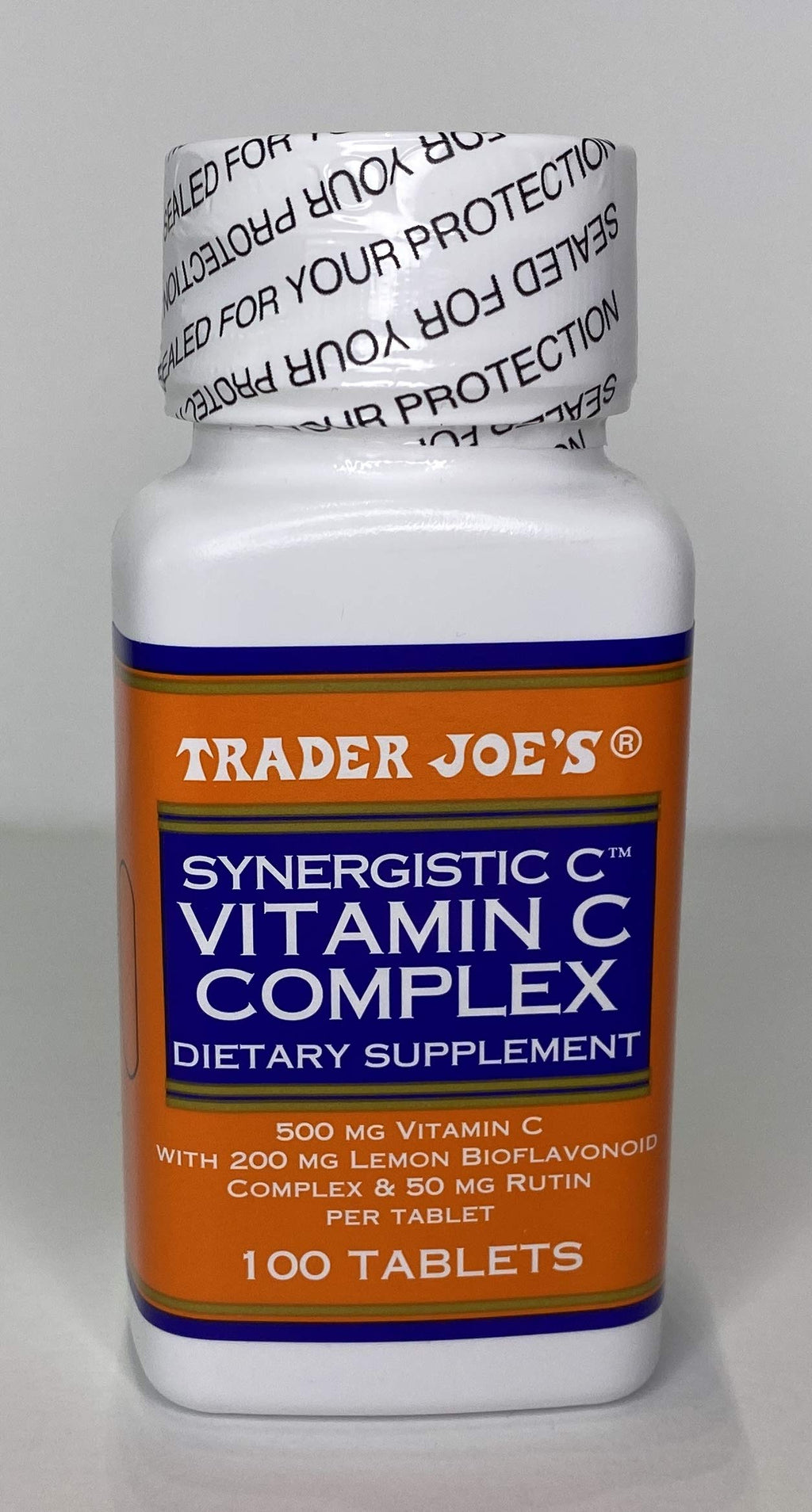 Trader Joe's Vitamin C Complex - 100 Tablets (500 mg per Tablet) with Lemon Bioflavonoids
