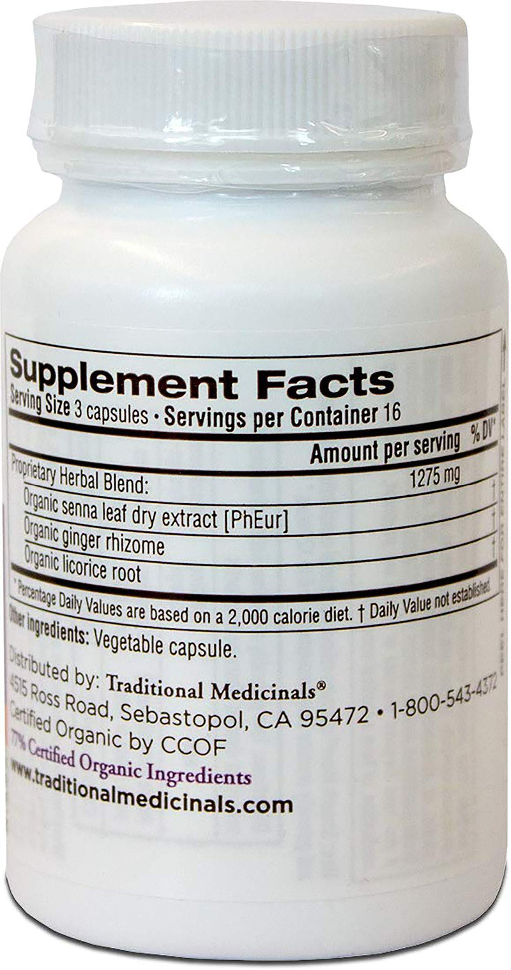Traditional Medicinals - Smooth Move Senna, 50 Capsules | Organic & Pharmacopoeia Quality