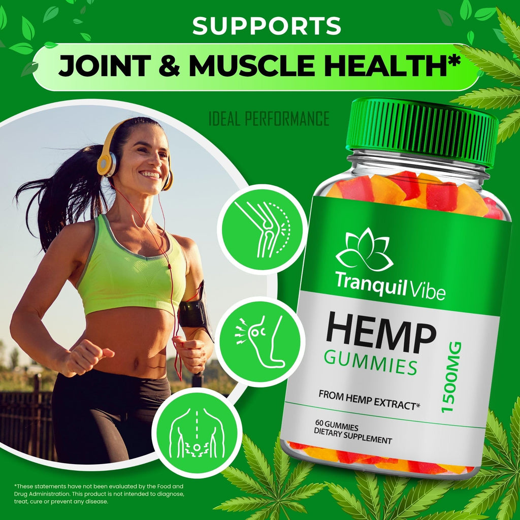 Tranquil Vibe Hemp Gummies - Official Maximum Strength All Natural Health & Wellness (2 Pack)