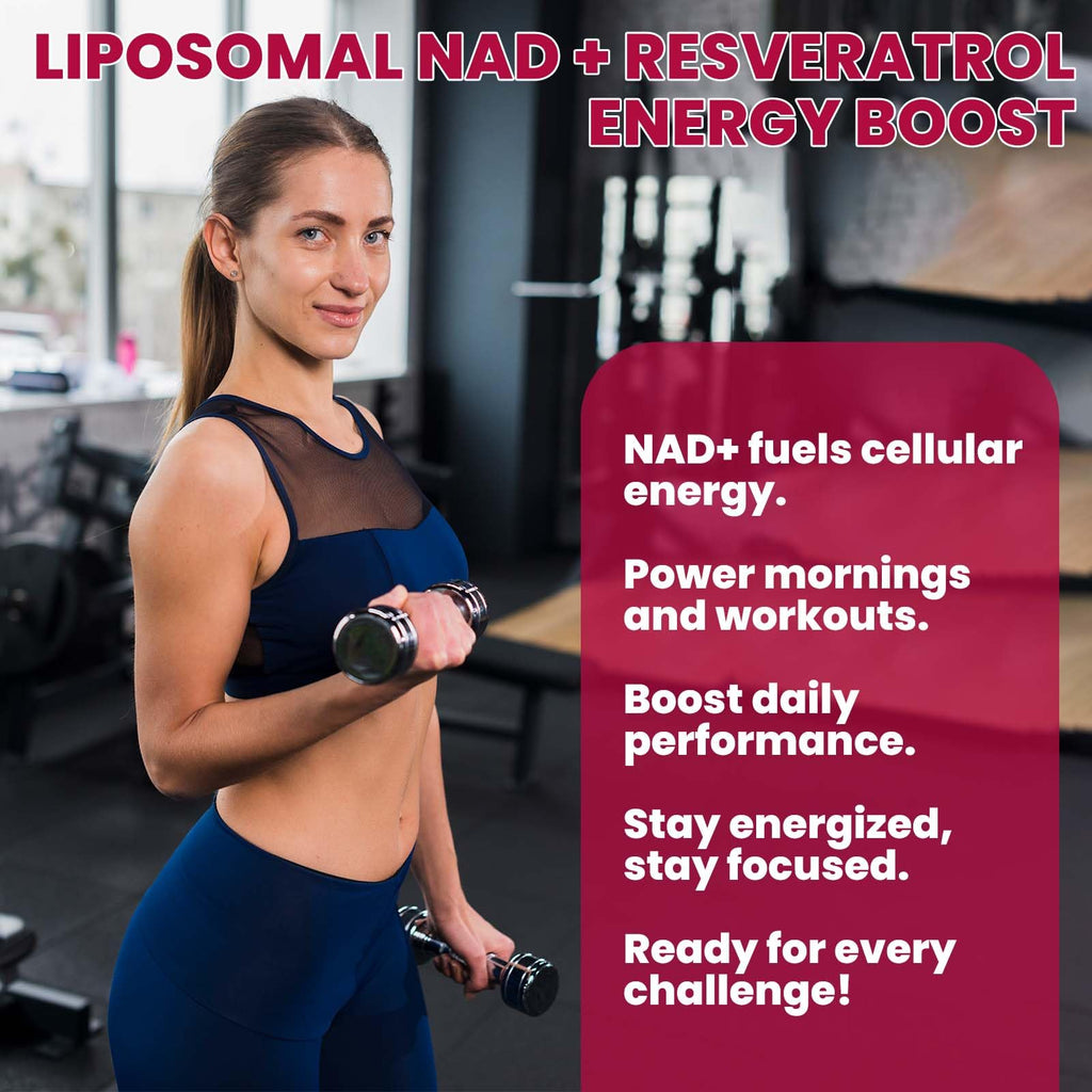 Liposomal NAD Supplement - 1200mg NAD+ Liquid Drops for Women & Men with Resveratrol, Black Pepper Extract - Support Anti-Aging, Brain & Cellular Mitochondrial Health - 2 Fl Oz Mixed Berry Flavor