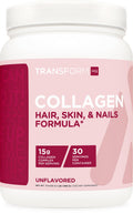 TransformHQ Beauty Collagen (30 Servings) Unflavored - Hair, Skin & Nails Formula