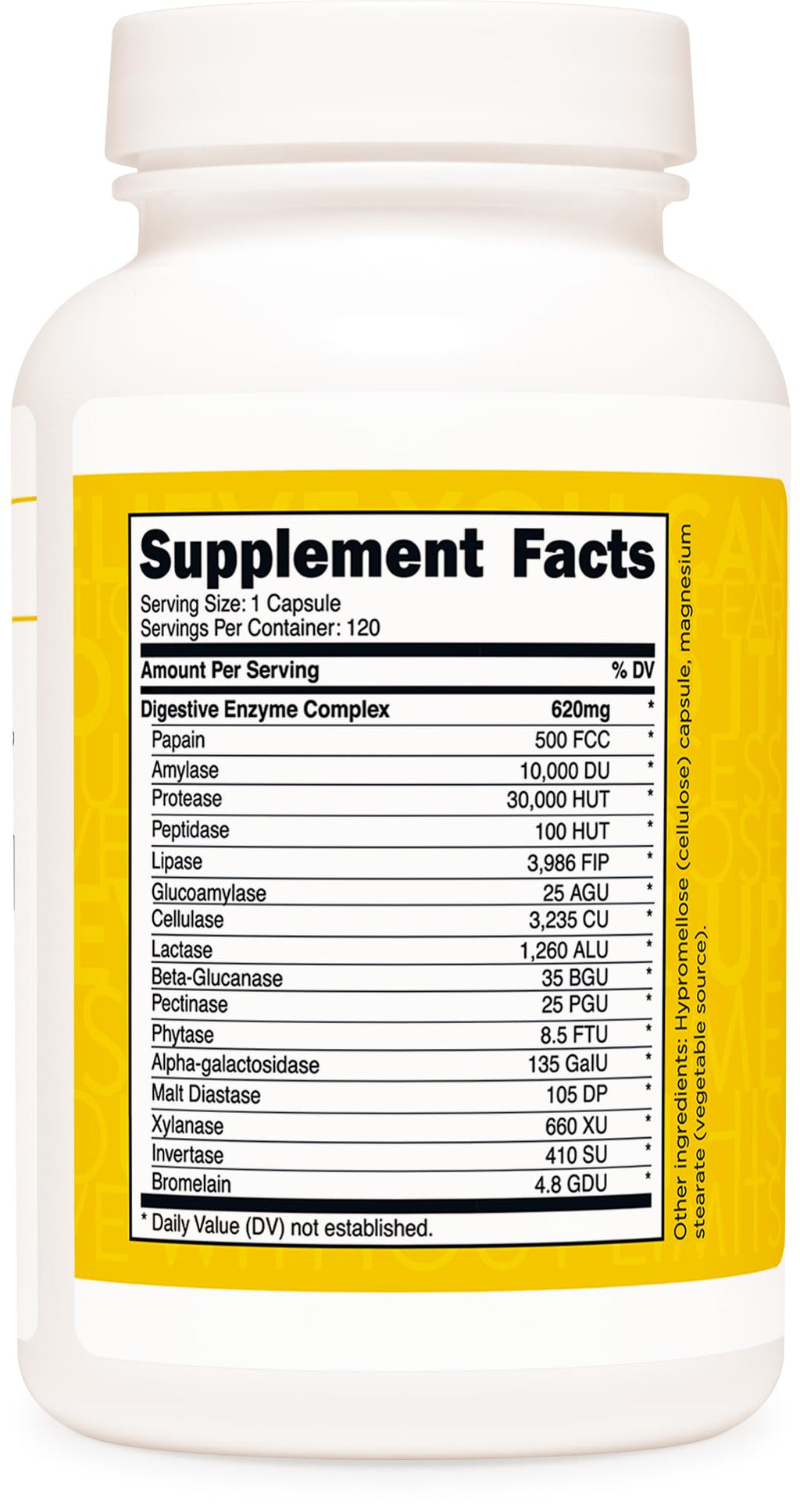 TransformHQ Digestive Enzymes Supplement (120 Capsules) - 16 Enzymes for Healthy Digestion