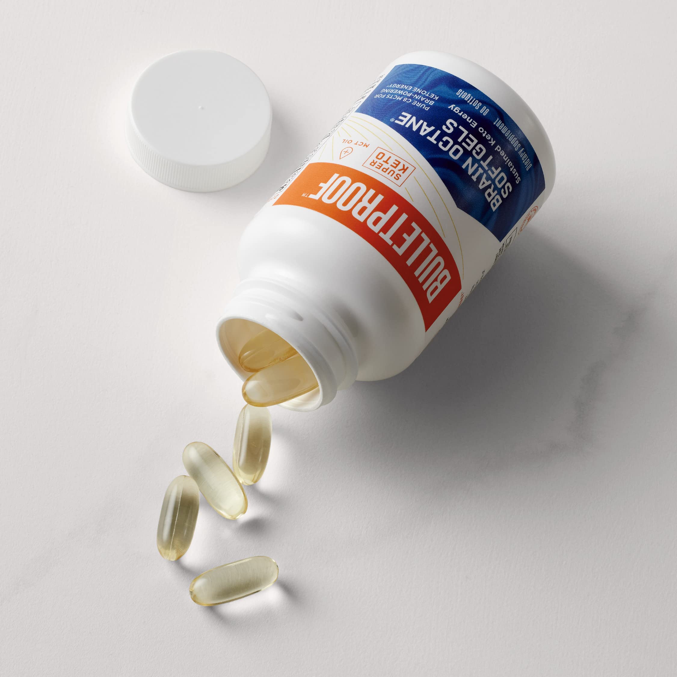 Bulletproof Brain Octane Softgels – 60 Count | Pure C8 MCT Oil for Sustained Energy