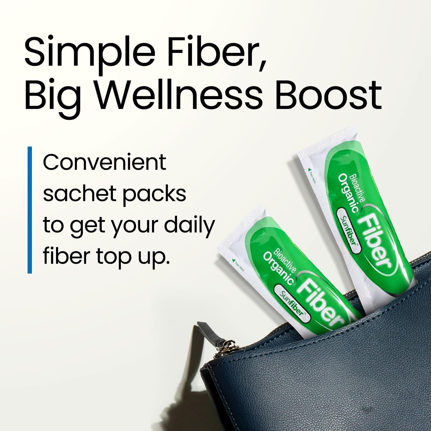 LABO Nutrition Bioactive Organic Fiber – Sunfiber PHGG Prebiotic Fiber for Digestive Health, 30 Sachets