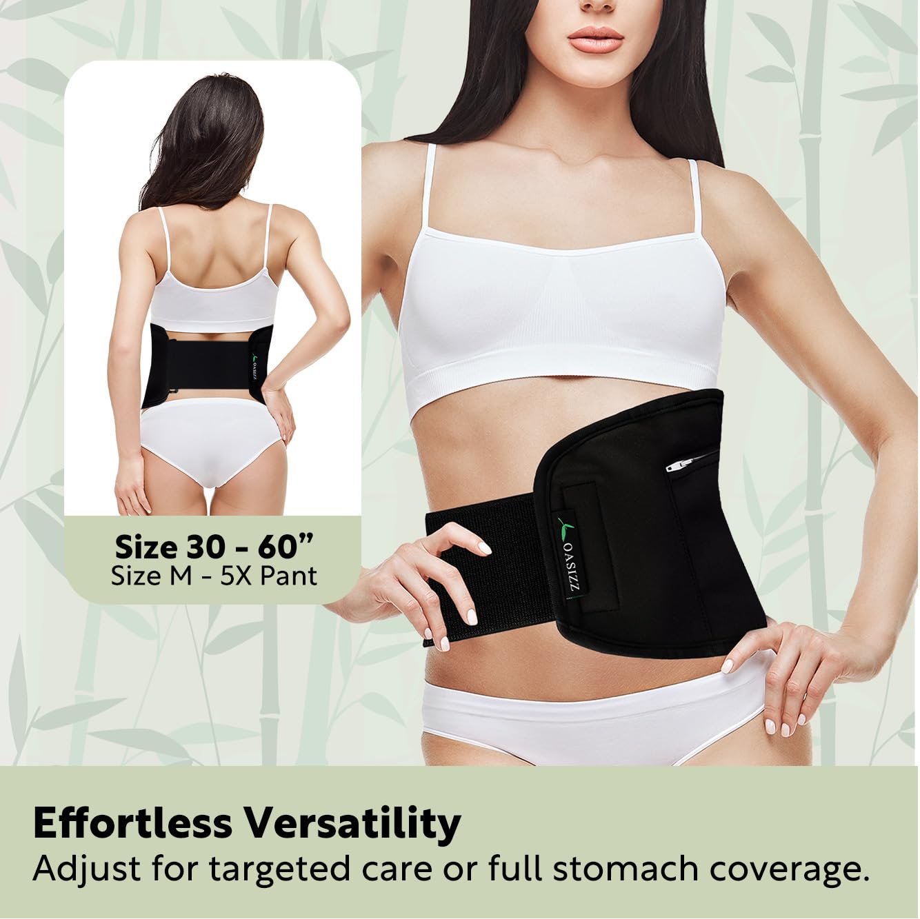 Reusable Castor Oil Stomach Wrap Kit – Adjustable 30-60 in
