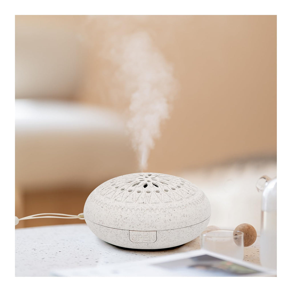 Travel Sized Portable Mini Diffuser for Essential Oils | Waterless No-Sound Aromatherapy for Bedroom, Office, Car