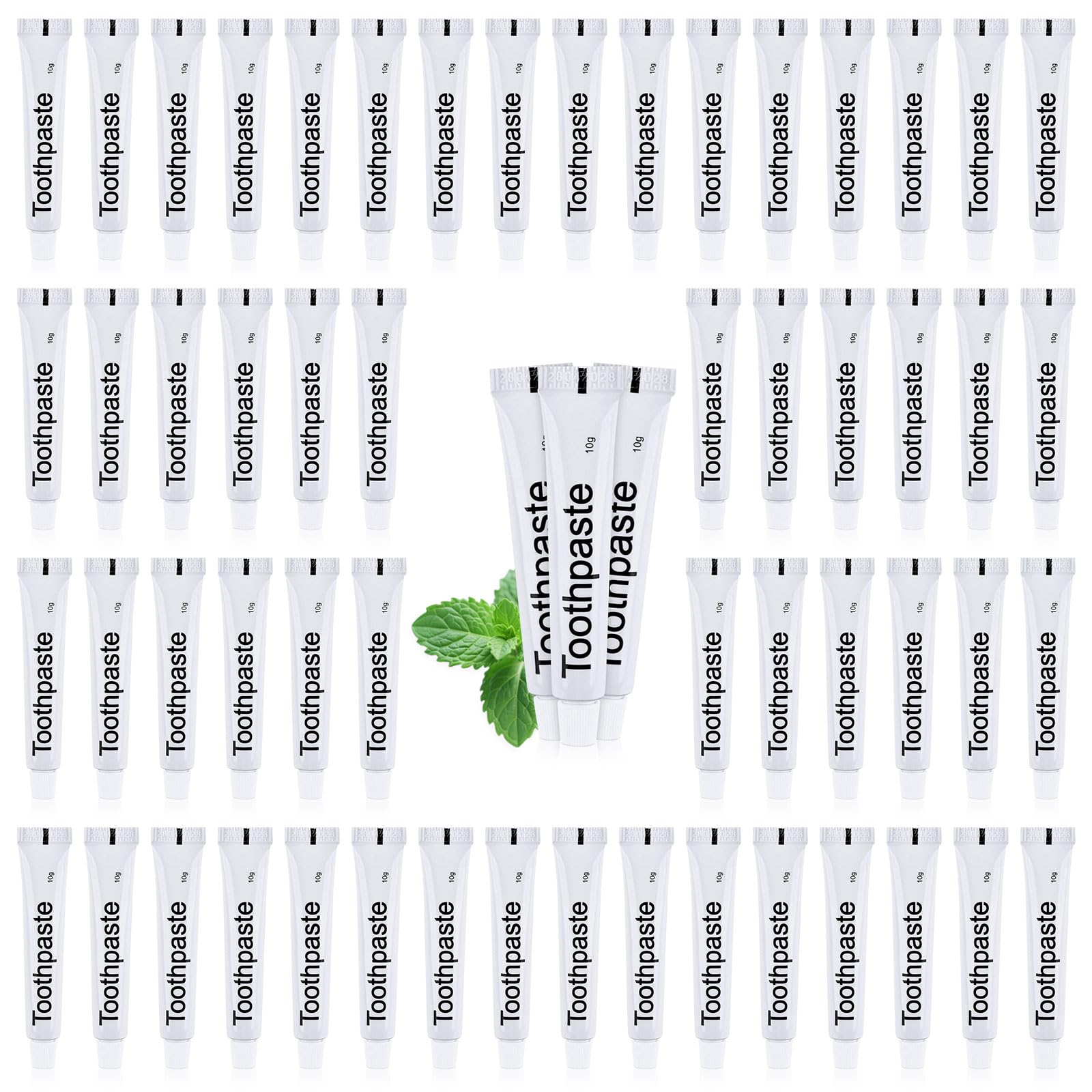 Travel Toothpaste Bulk 50-Pack – 10g/0.35oz for Hotels, Camping & Charities