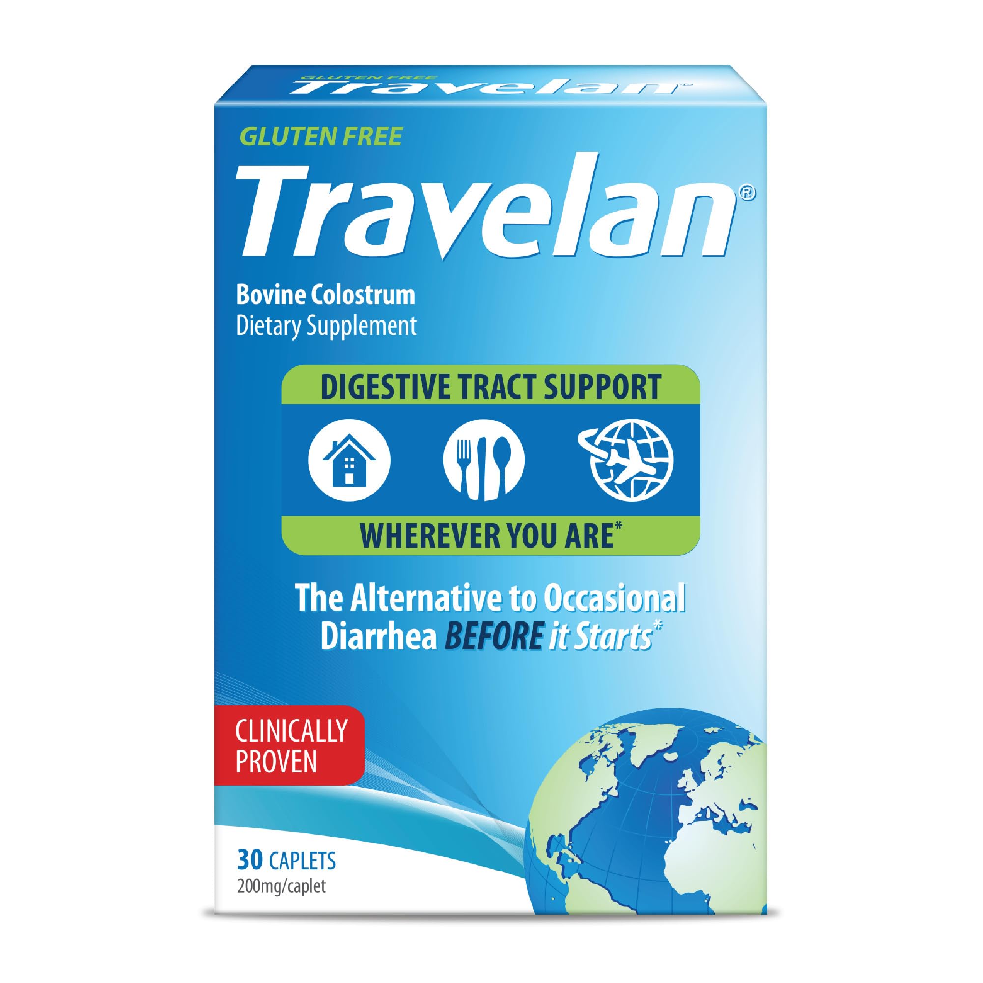 Travelan Anti Diarrhea Pills – Clinically Proven, Drug-Free Colostrum, 30 Count