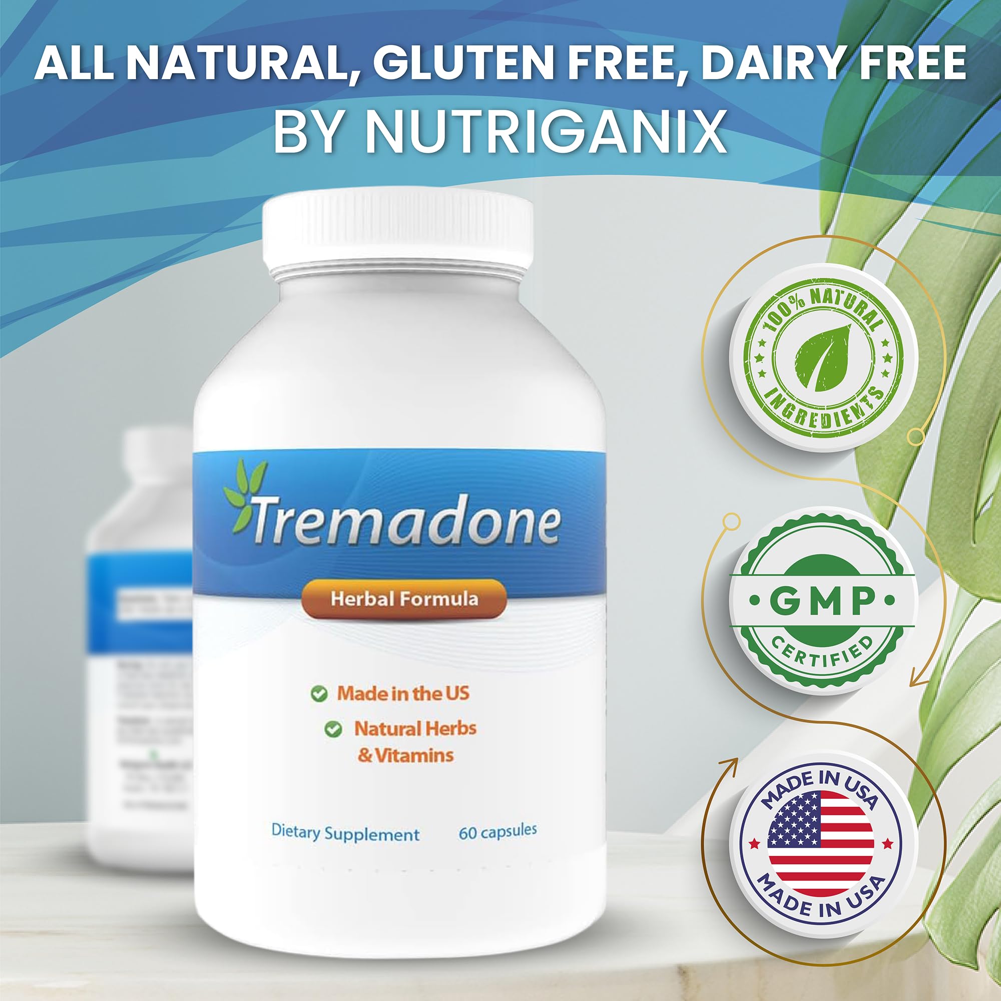 Tremadone - Essential Tremor Relief Supplement by Nutriganix | All-Natural, Gluten Free & Dairy Free