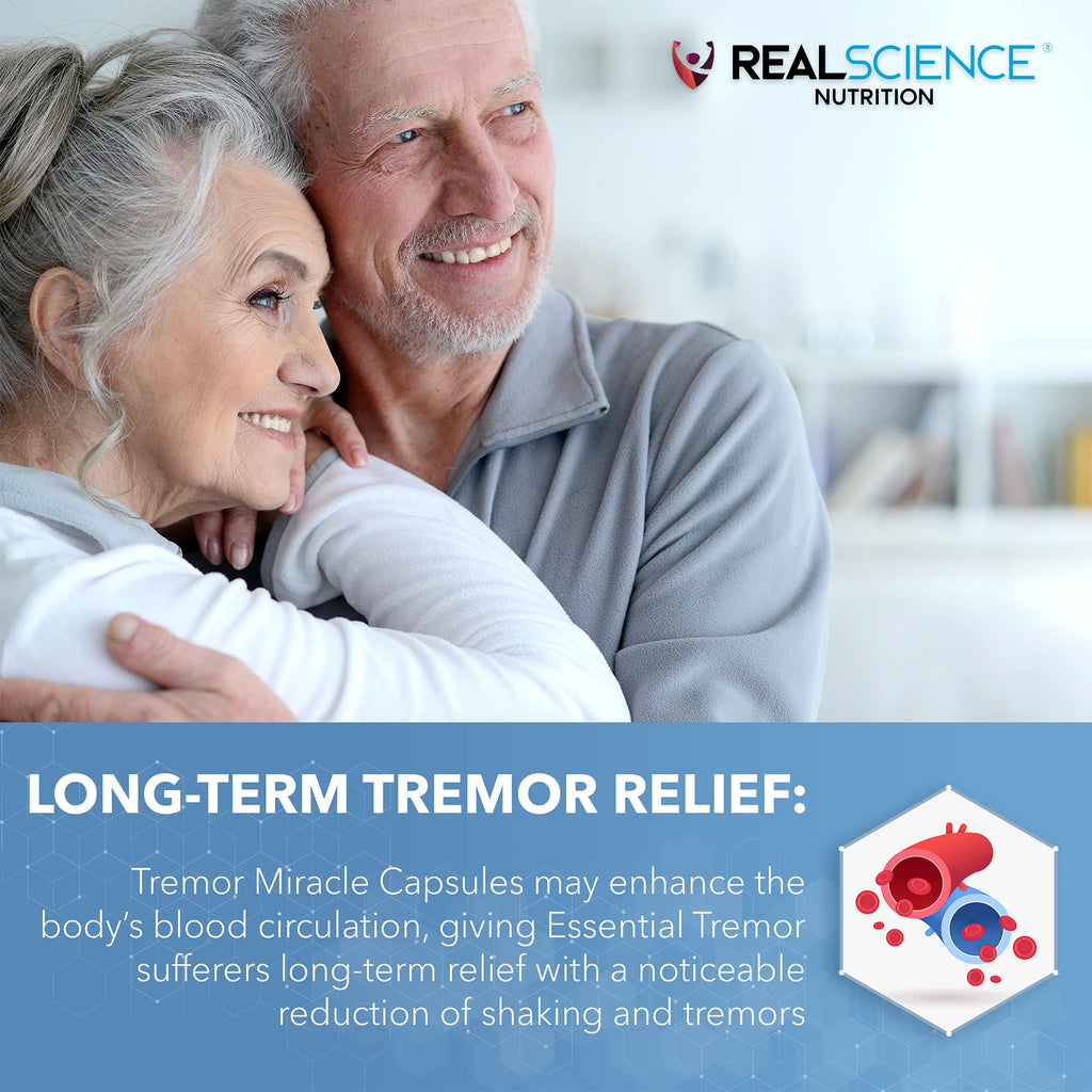 Real Science Tremor Miracle Capsules – Tremor Relief for Adults | TremorStop GABA Vitamins | Made in USA
