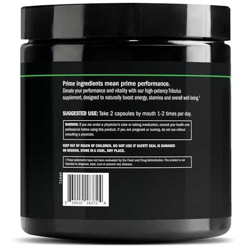 Prime Labs Tribulus Terrestris for Men 1300mg – Enhanced with 95% Saponins – Energy, Vitality, Strength – 120 Count