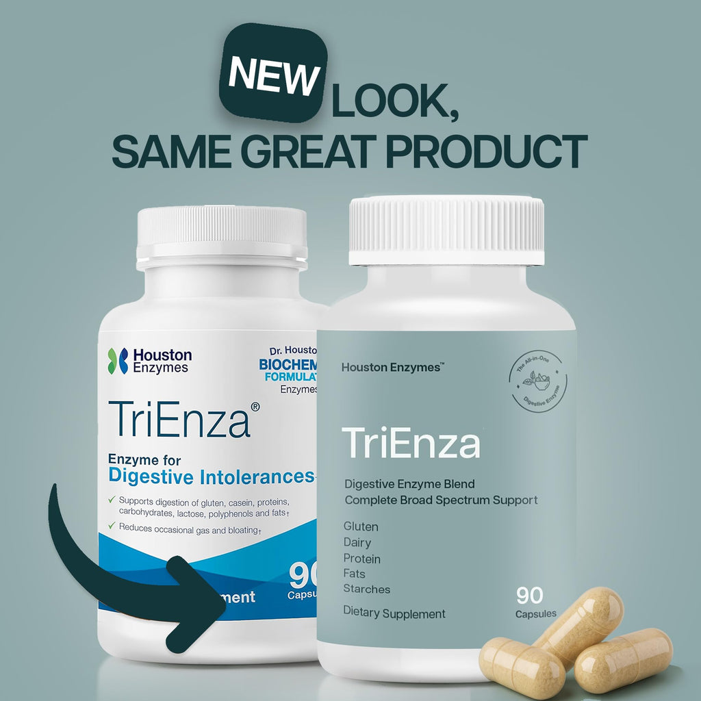 TriEnza Digestive Enzymes – Protein, Carbs, Fats & Polyphenol Digestion (90 Capsules)