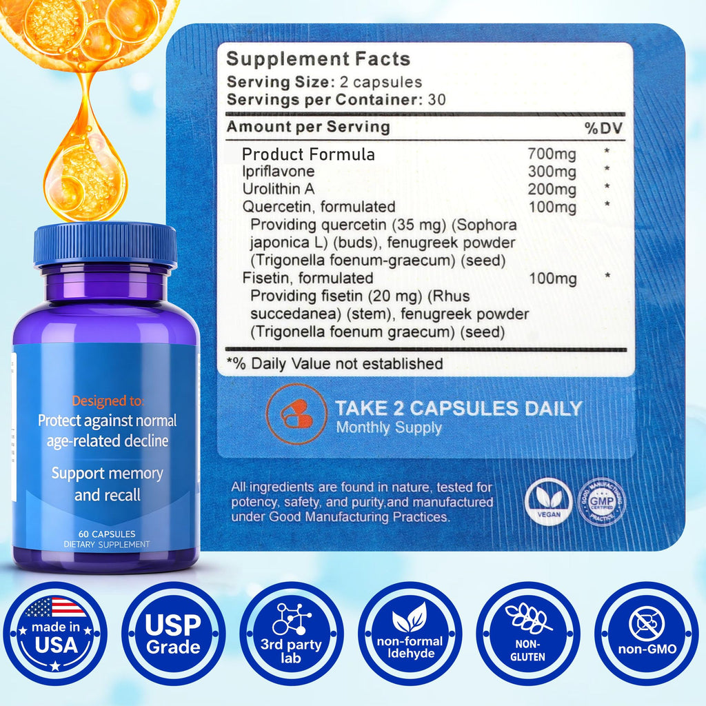 Trihood Brain Supplement for Memory & Focus – USA Made