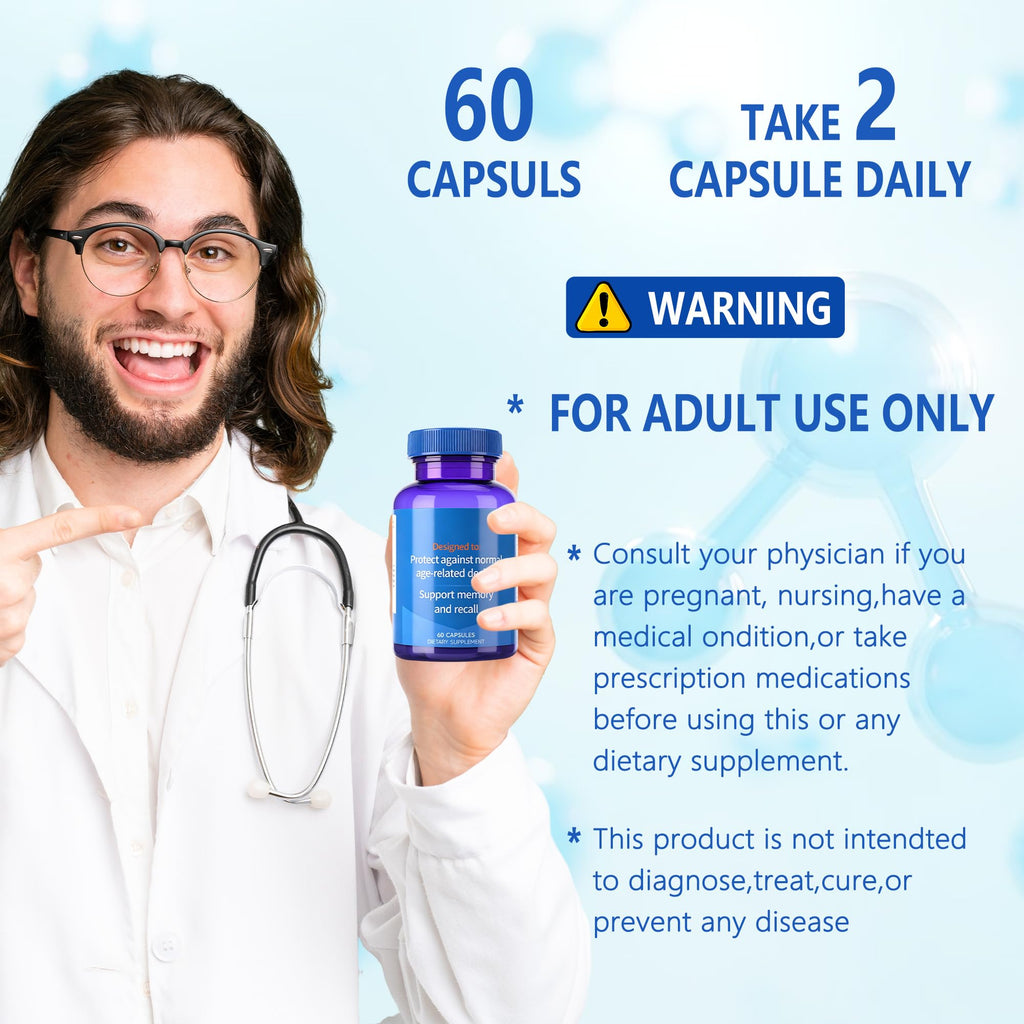 Trihood Brain Supplement for Memory & Focus – USA Made