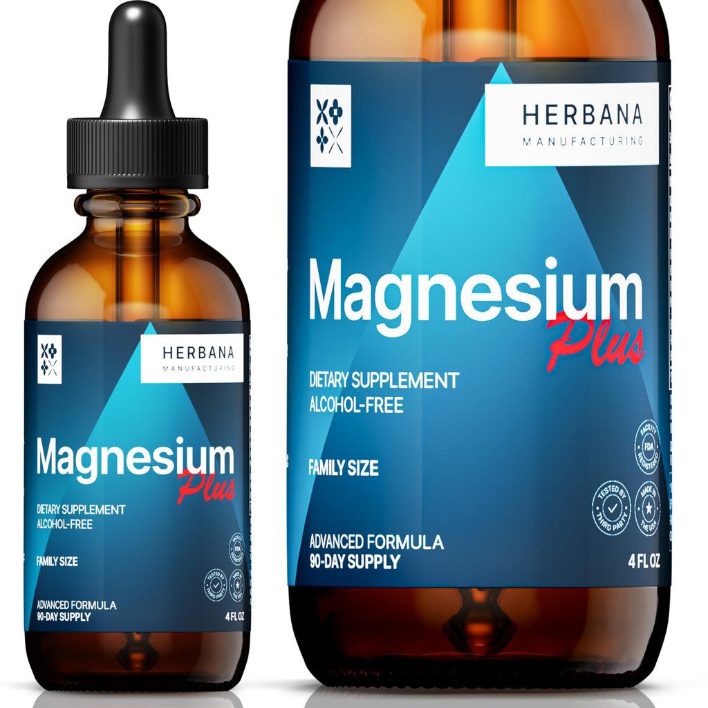 Triple Complex Magnesium Liquid Drops 4 oz – High-Absorption Mg Citrate, Glycinate & L-Threonate with B6, D & C