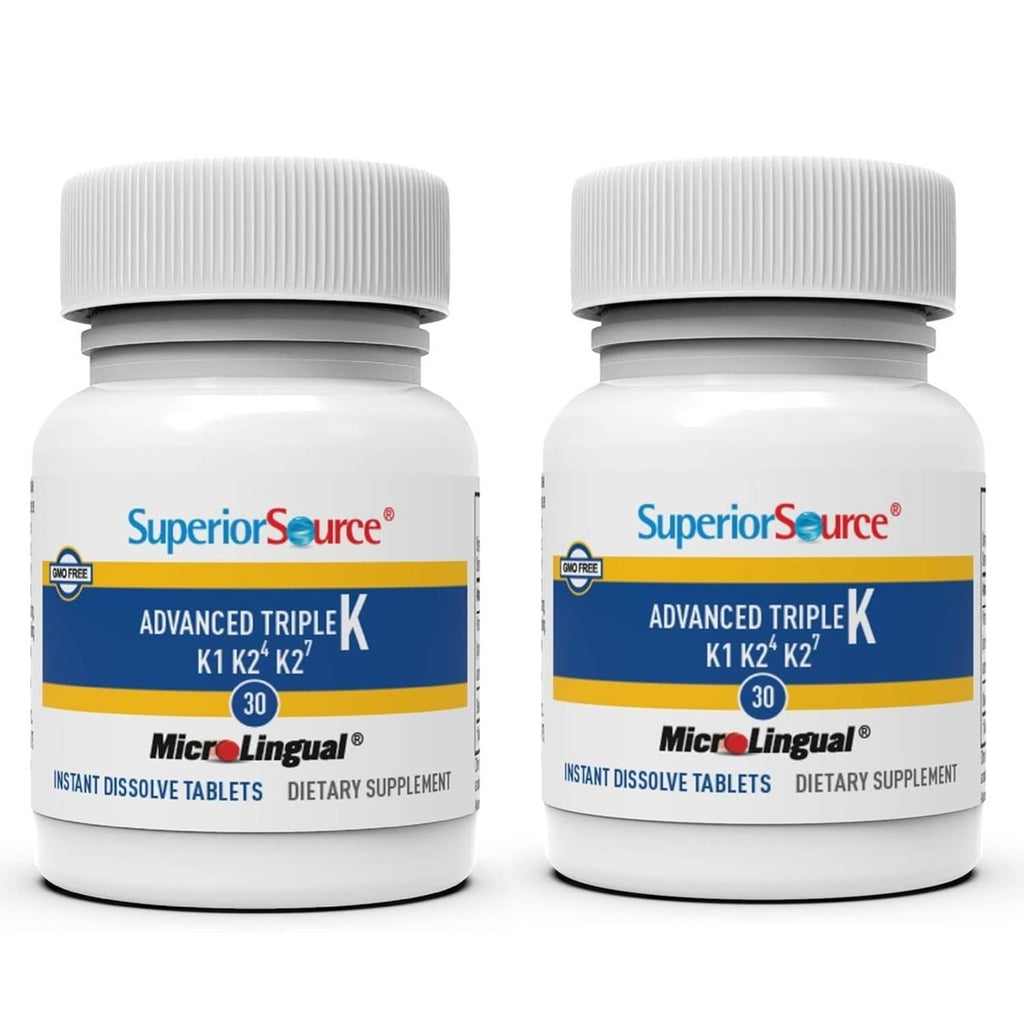 Superior Source Triple K 2-Pack: MK-4 500mcg, MK-7 50mcg, K1 500mcg