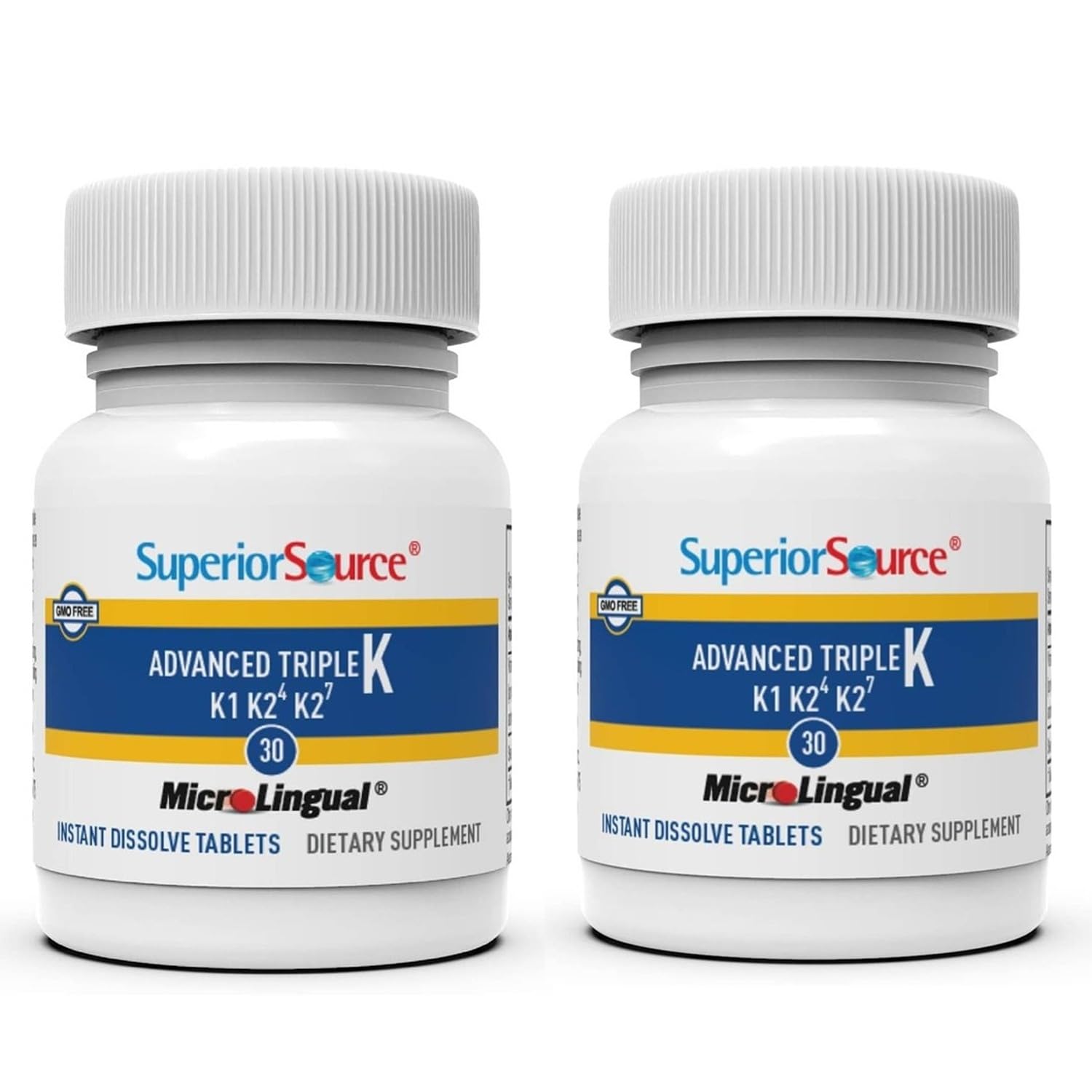 Superior Source Triple K 2-Pack: MK-4 500mcg, MK-7 50mcg, K1 500mcg