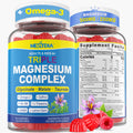 Triple Magnesium Complex Gummies for Adults & Kids 6+ – Sugar Free | Omega-3, Saffron, L-Theanine