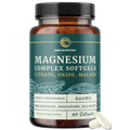 Triple Magnesium Softgels - Citrate, Malate & Oxide | 300mg | Digestive & Sleep Support | 60 Count