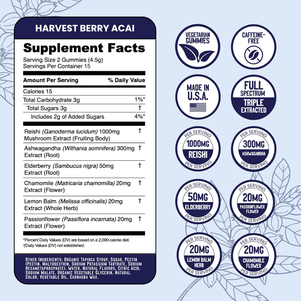 Troomy Recovery Gummies – Ashwagandha & Reishi for Peak Performance